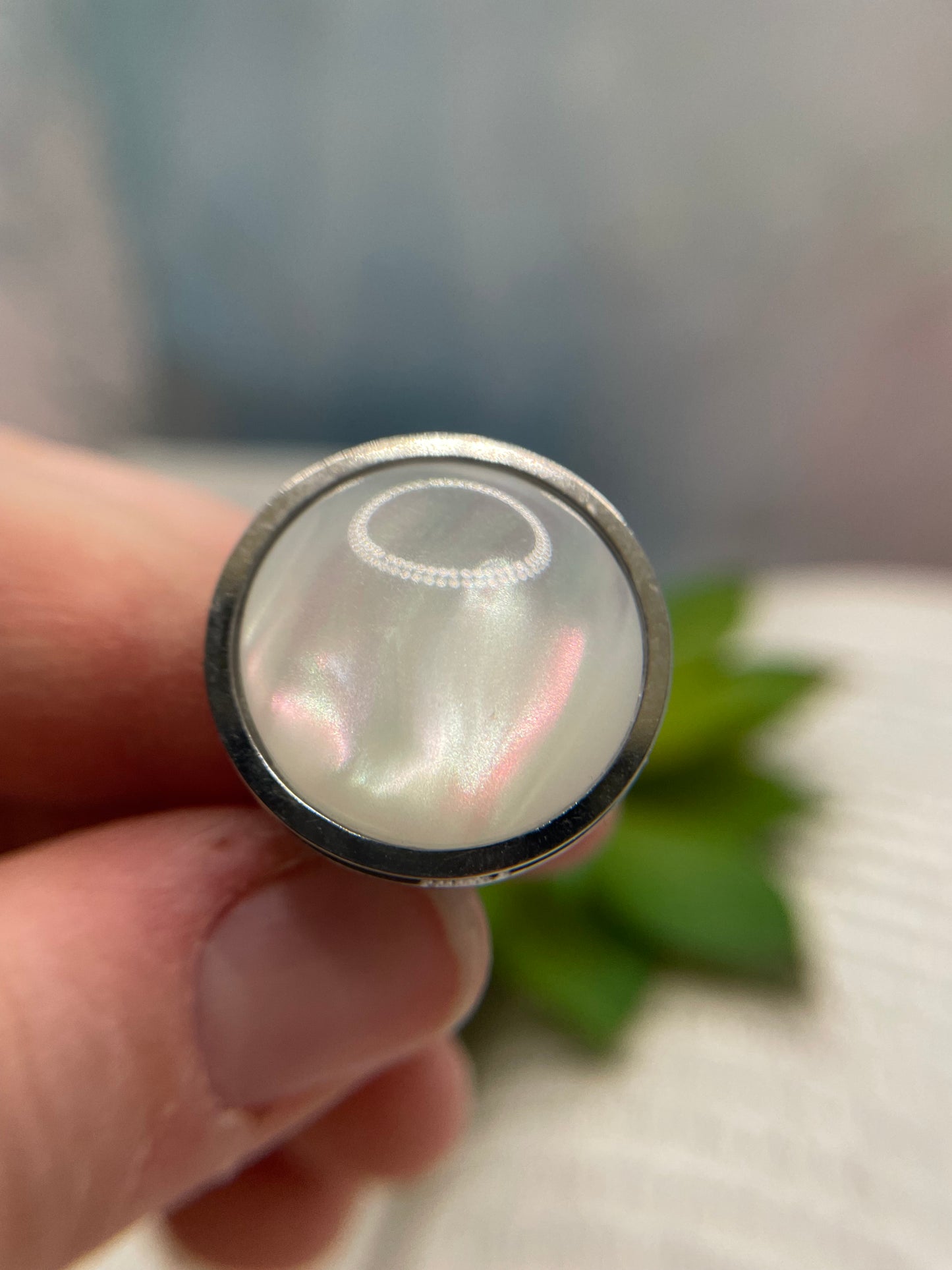 Bagues Ronde en Pierre Ajustable— Acier Inoxydable