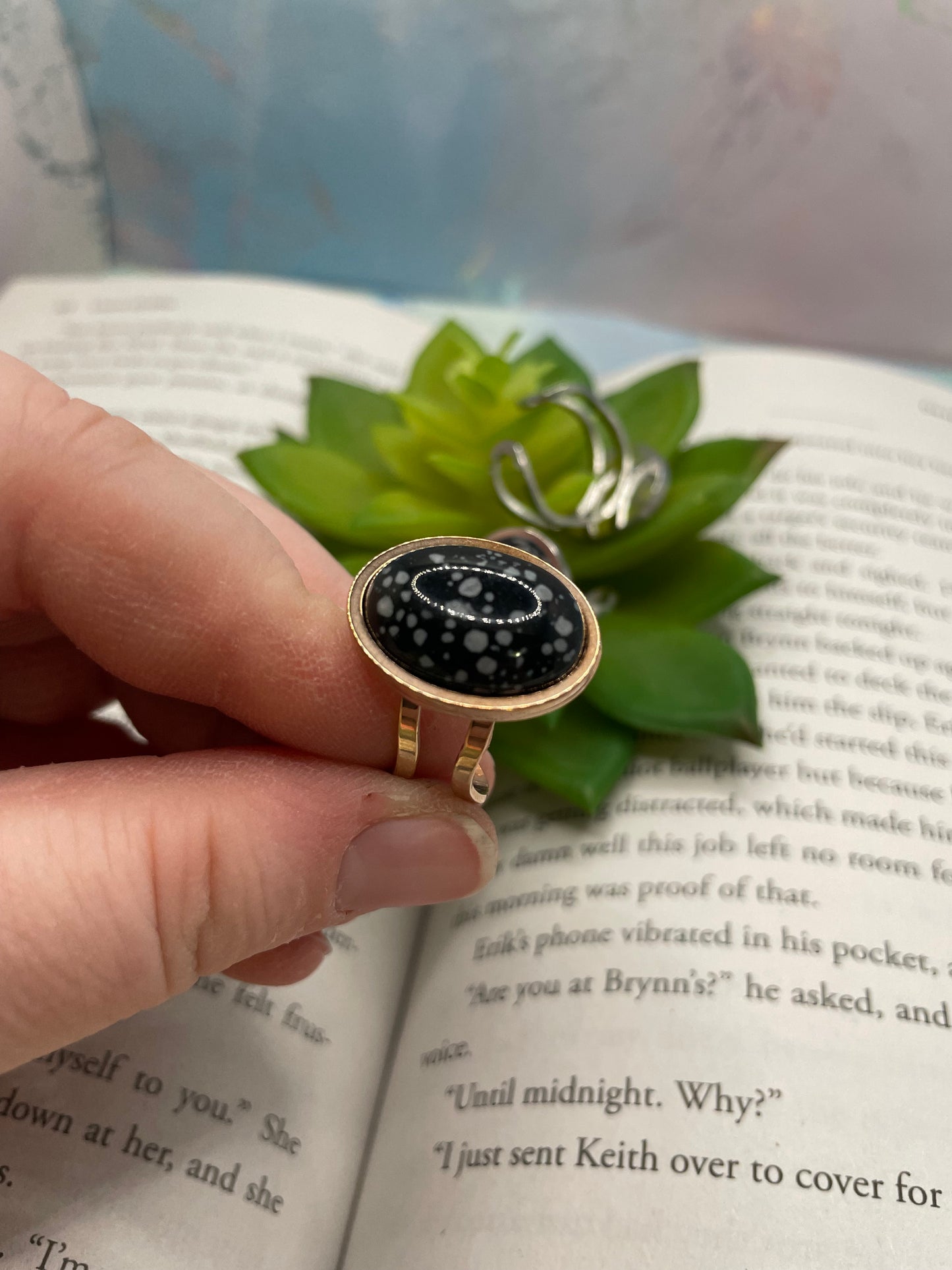 Bagues Ajustables à Pierre Ovale — Acier Inoxydable