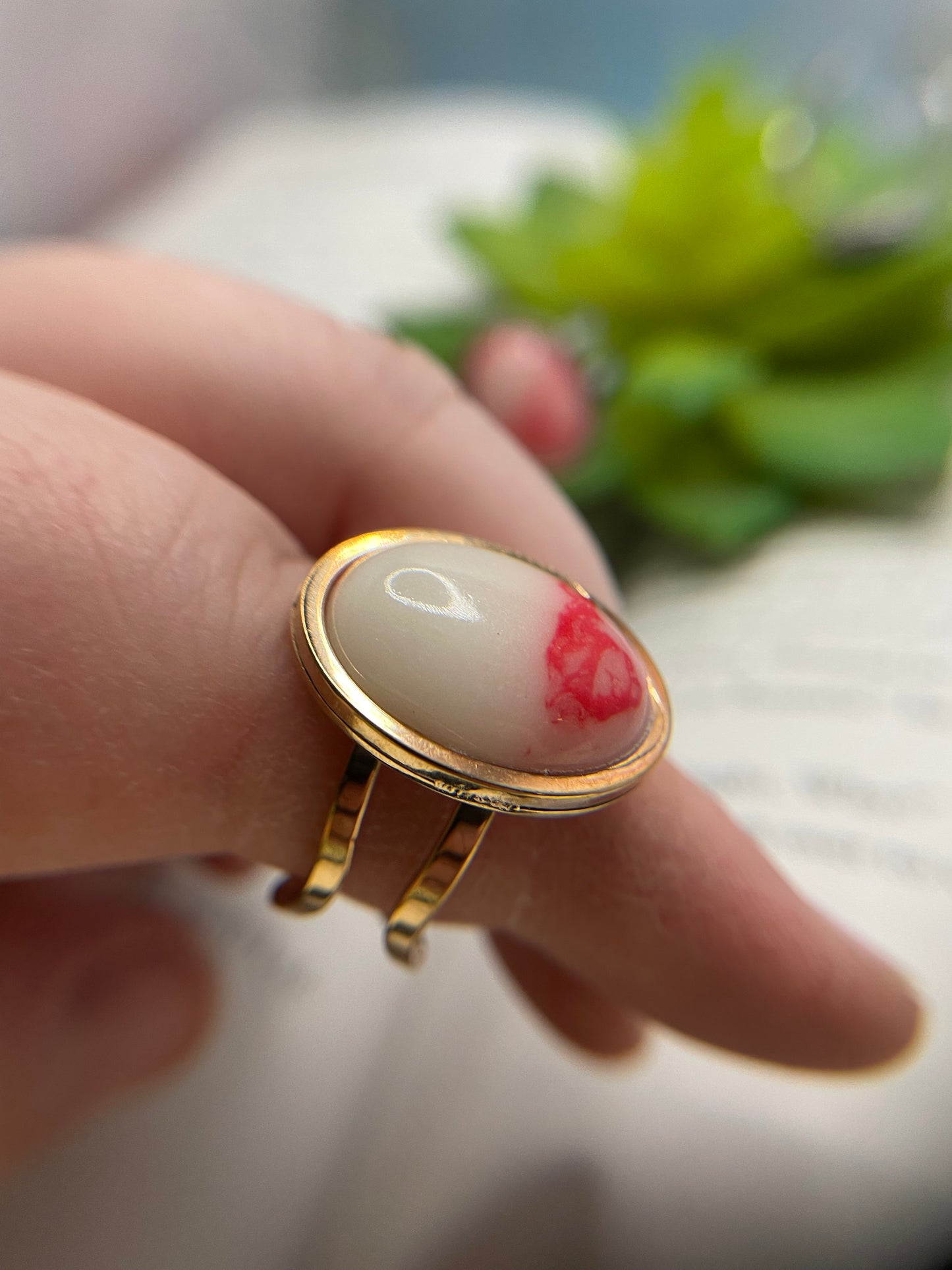 Bagues Ajustables à Pierre Ovale — Acier Inoxydable