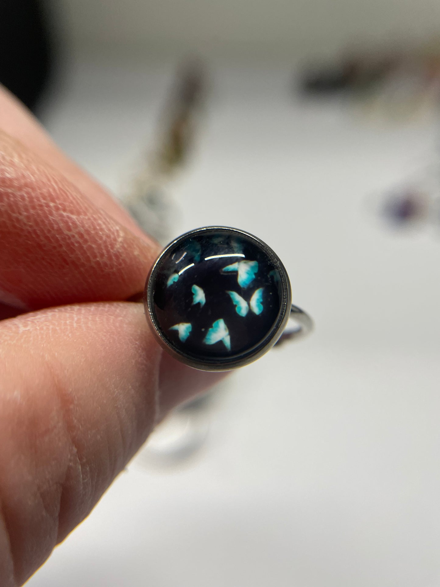 Bagues d'été Ajustables Cabochon (13 mm) – Acier Inoxydable