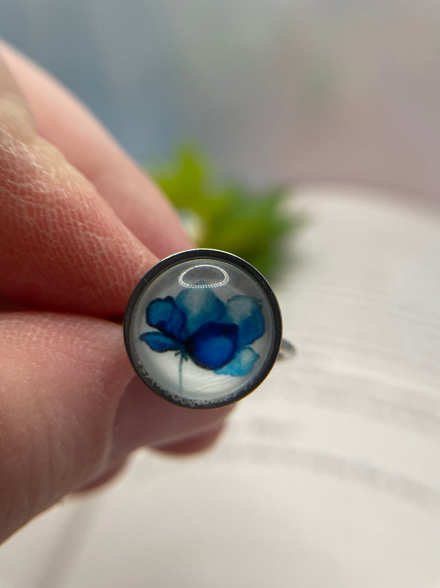 Bagues d'été Ajustables Cabochon (13 mm) – Acier Inoxydable