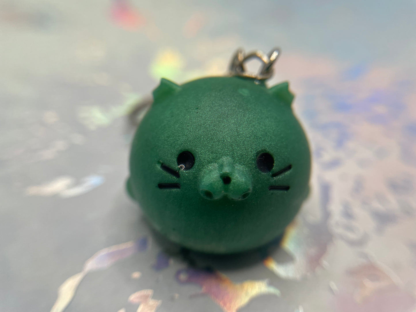 Handmade Round Animal Resin Keychain