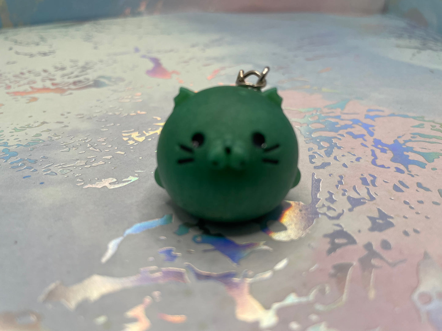 Handmade Round Animal Resin Keychain