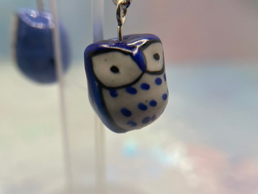 Porte-clés Hibou en Céramique