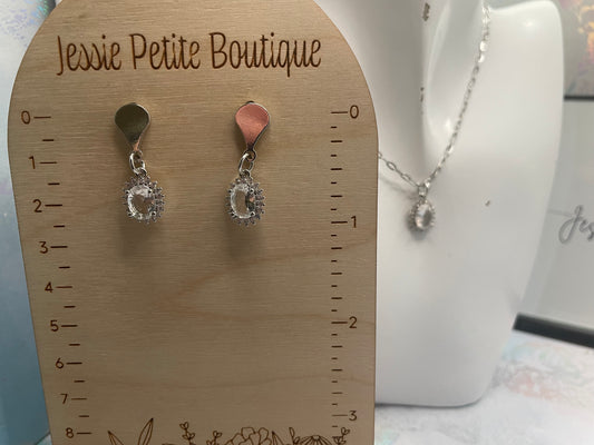 Sparkling Oval Cubic Zirconia Set-20''Nickel Free