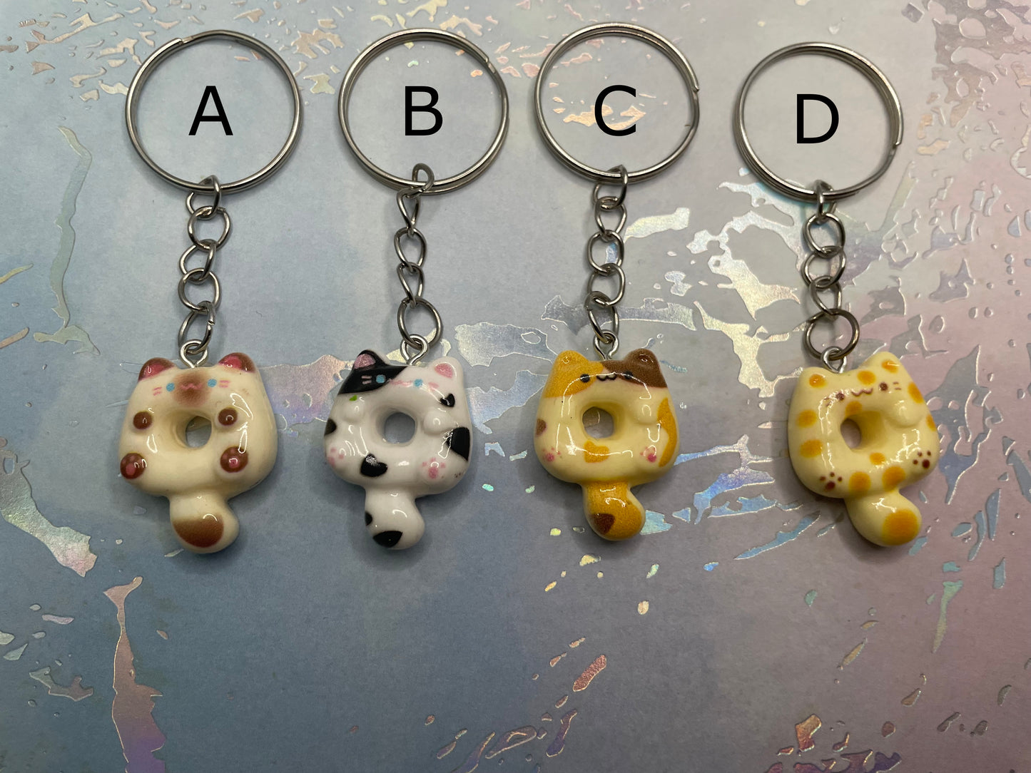 Donut Cat Keychains