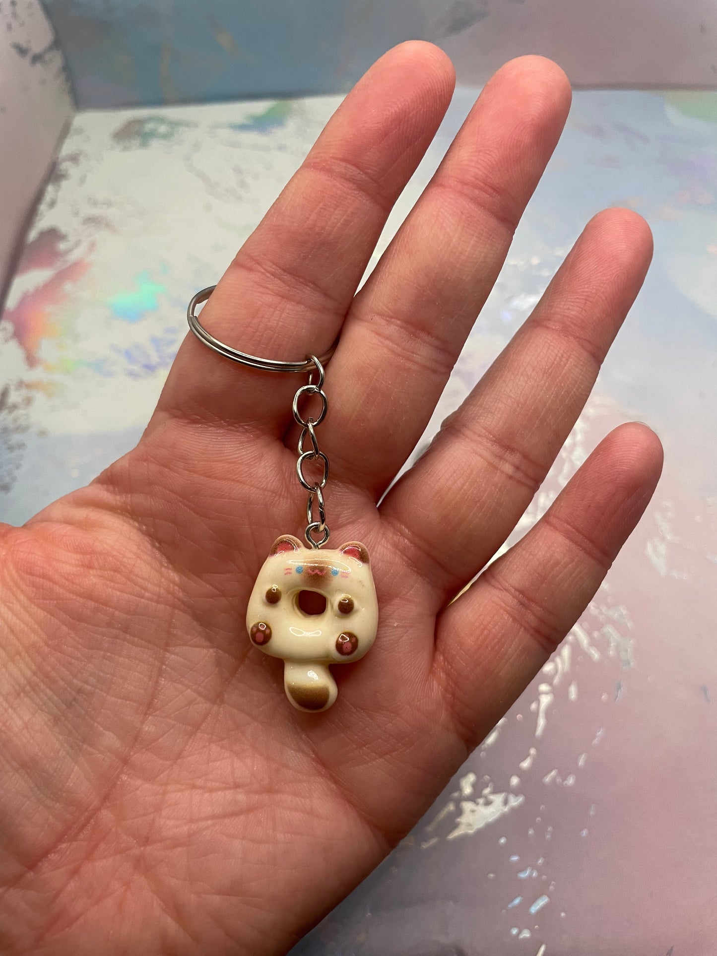 Donut Cat Keychains