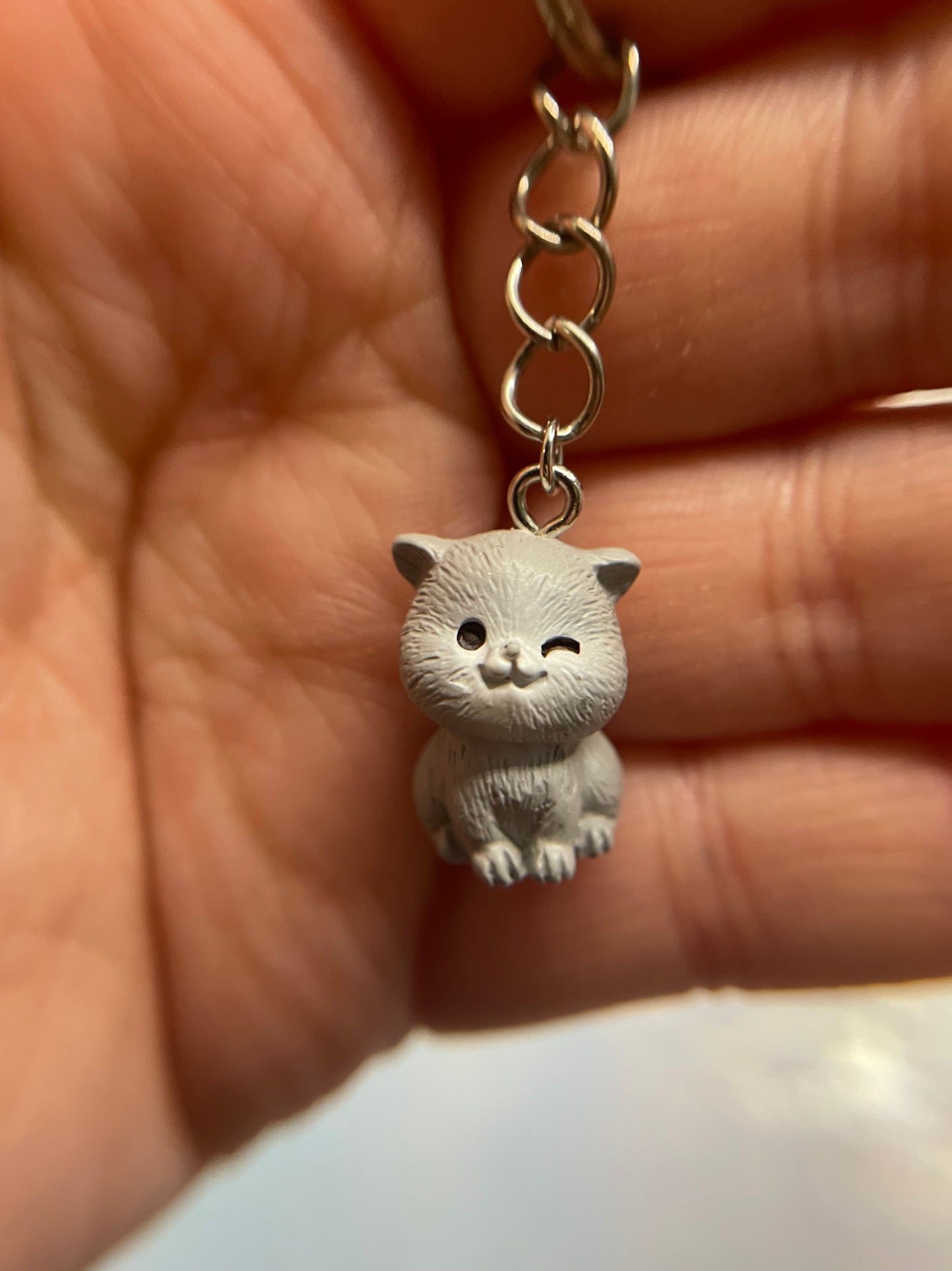 Winking Cat Keychain