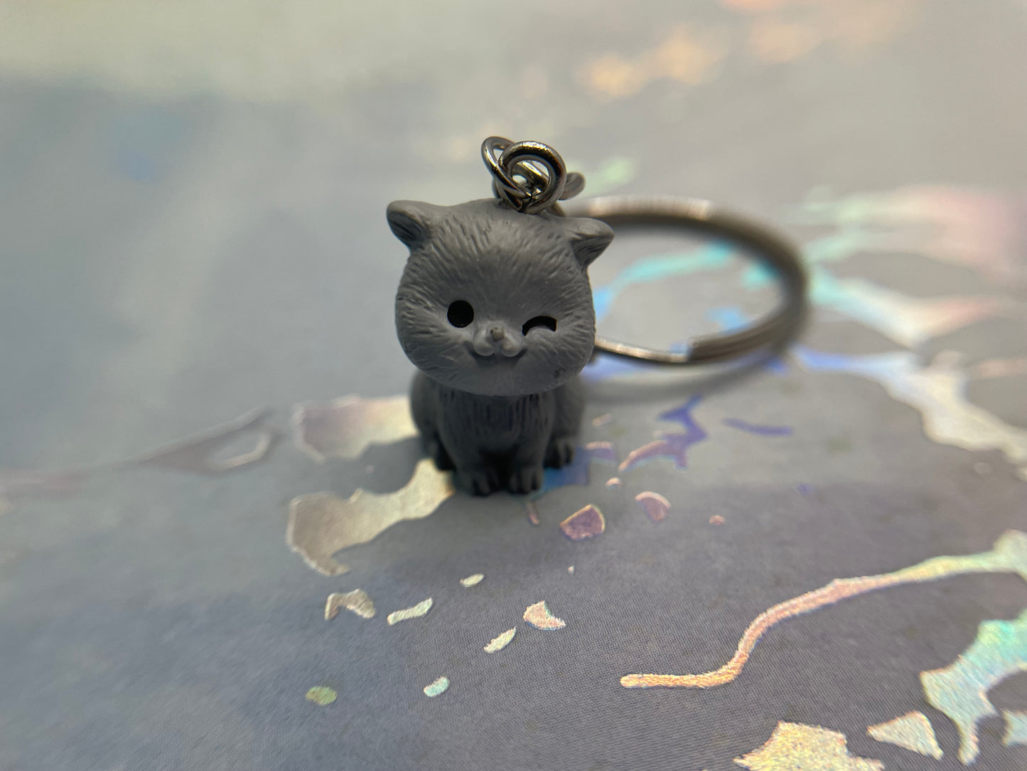 Winking Cat Keychain