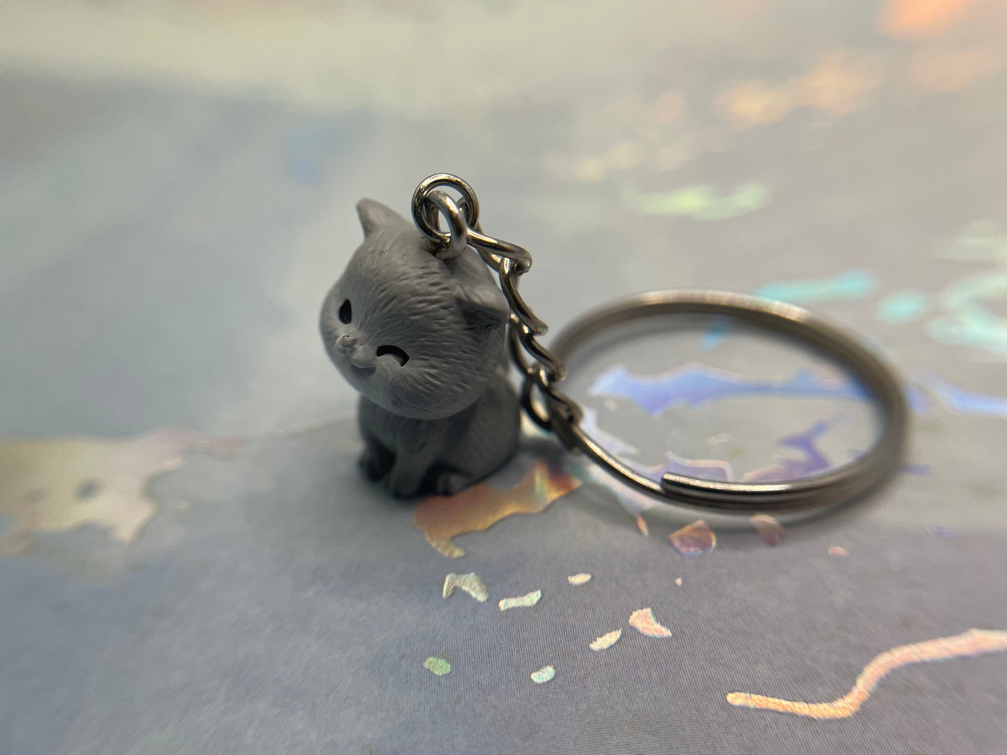 Winking Cat Keychain