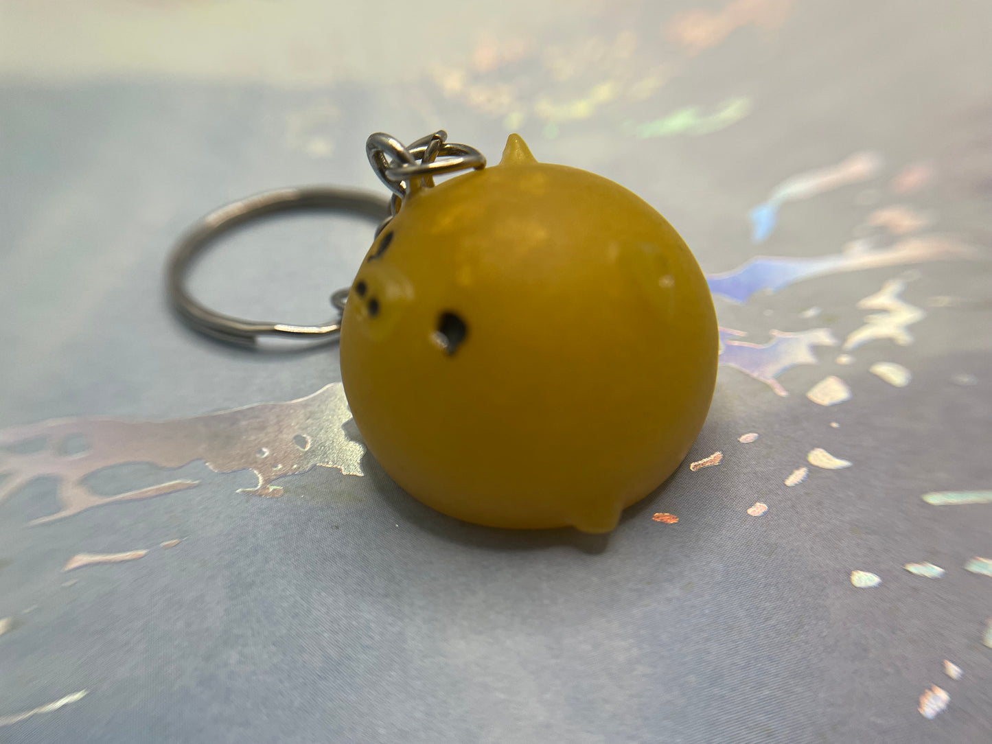 Handmade Round Animal Resin Keychain