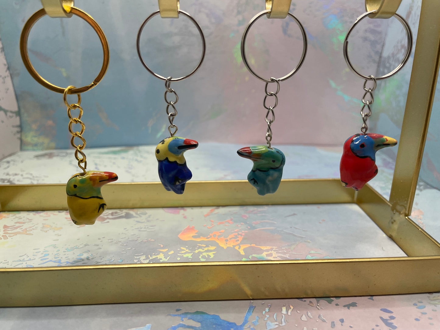 Ceramic Toucan Keychain