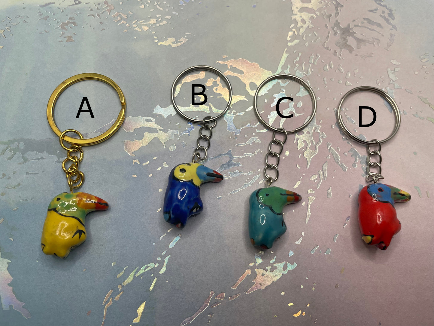 Ceramic Toucan Keychain