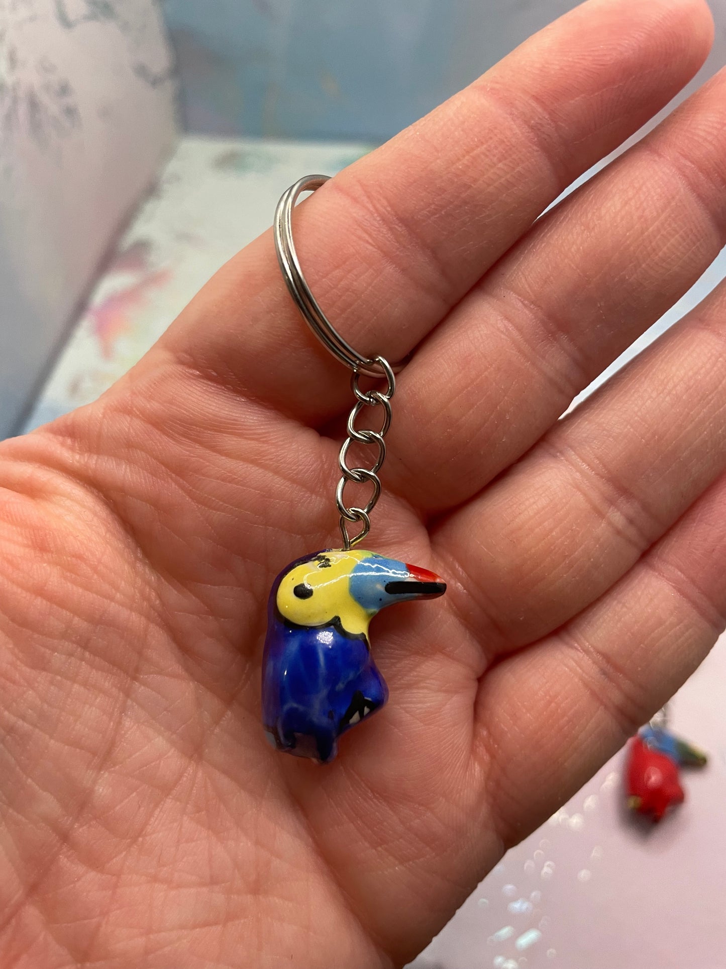 Ceramic Toucan Keychain