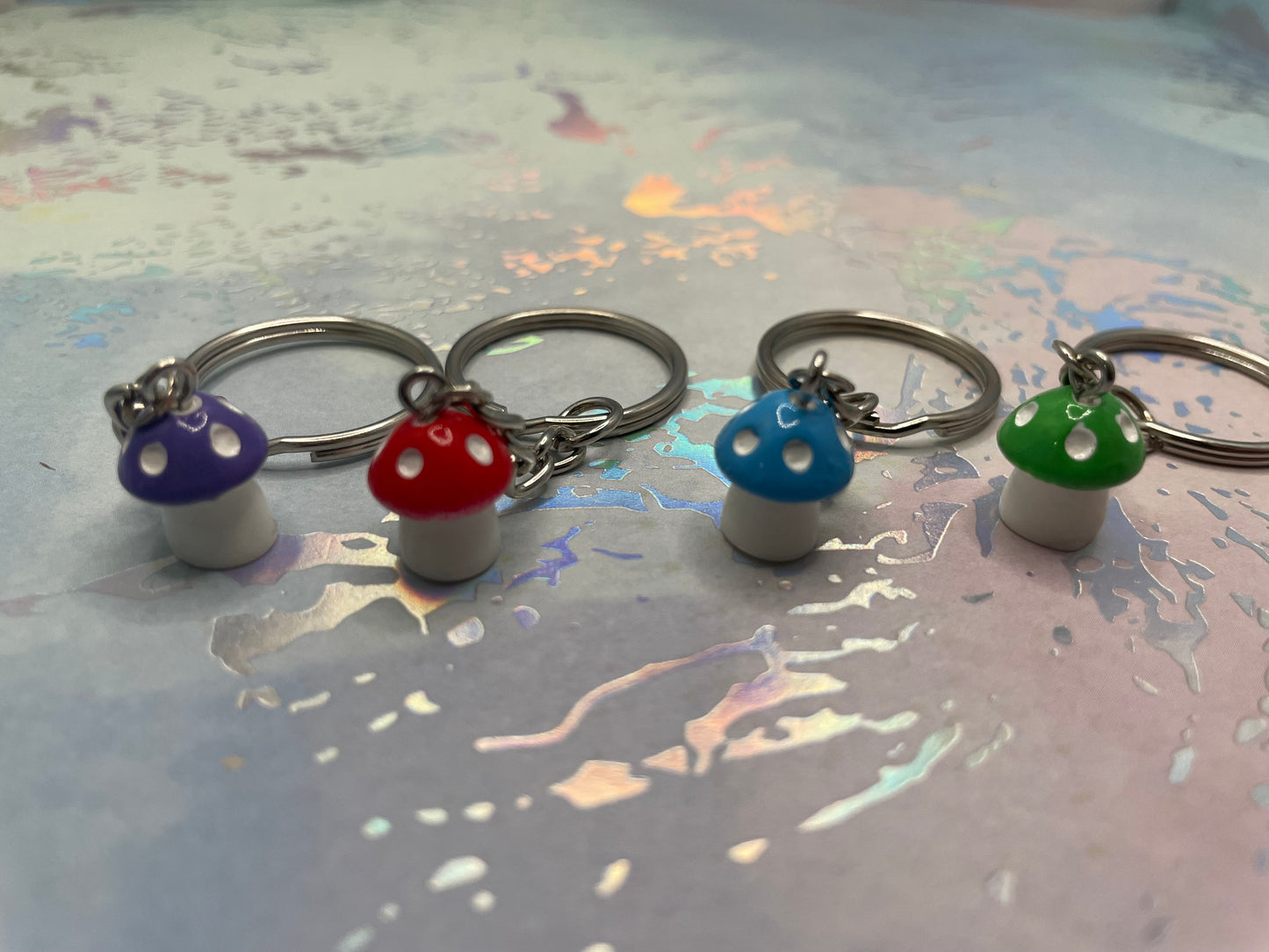 Mini mushroom keychain