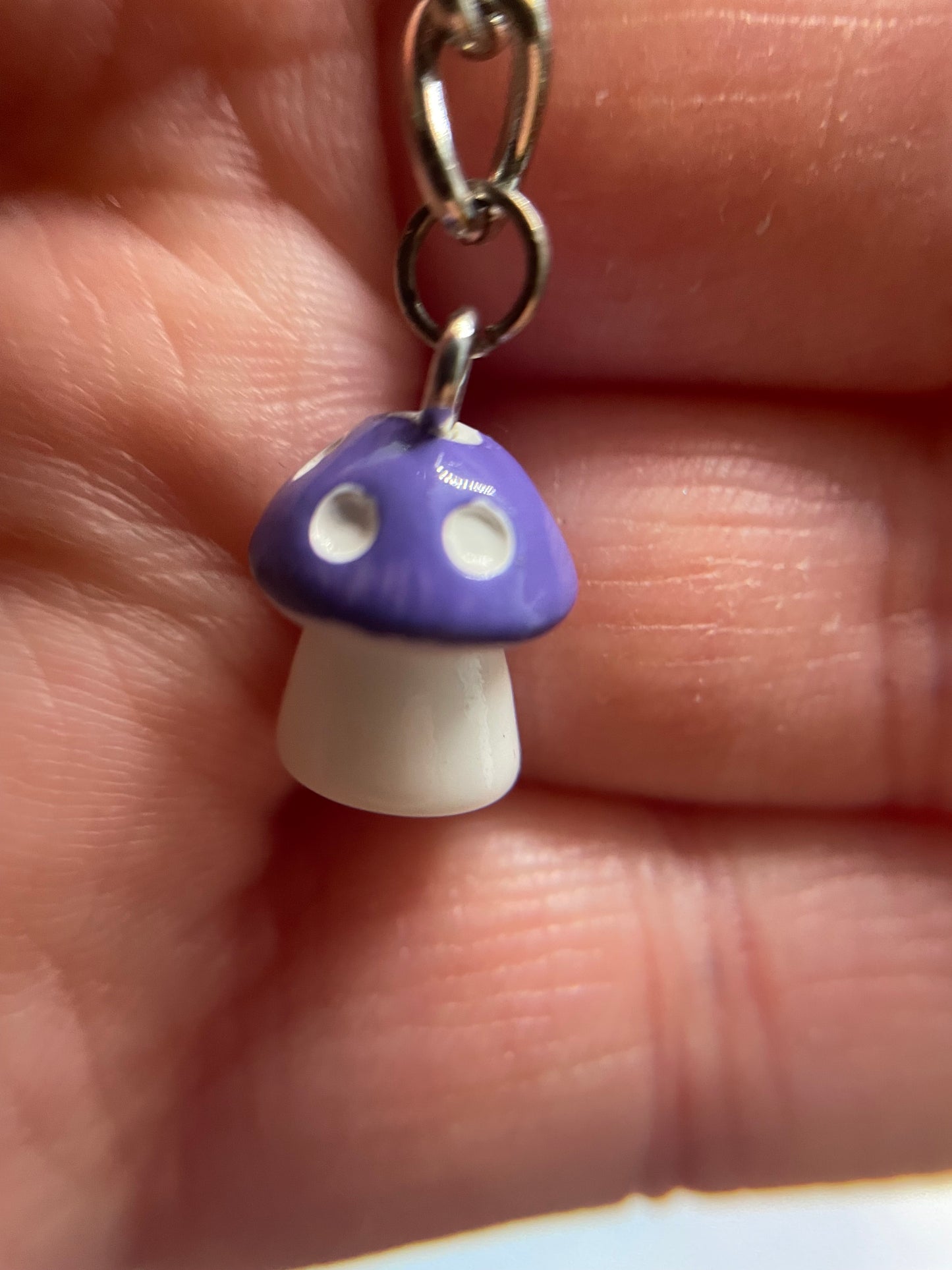 Mini mushroom keychain
