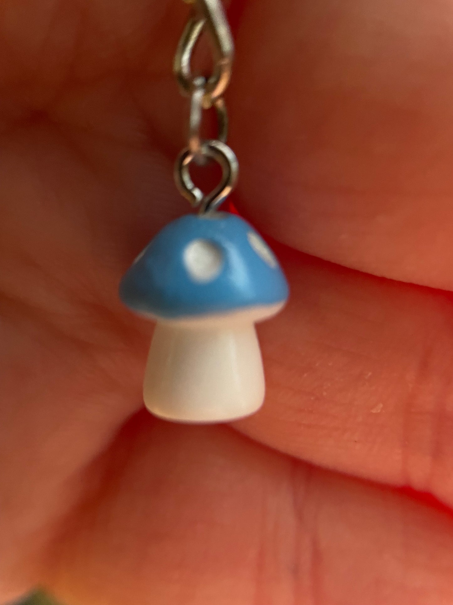 Mini mushroom keychain