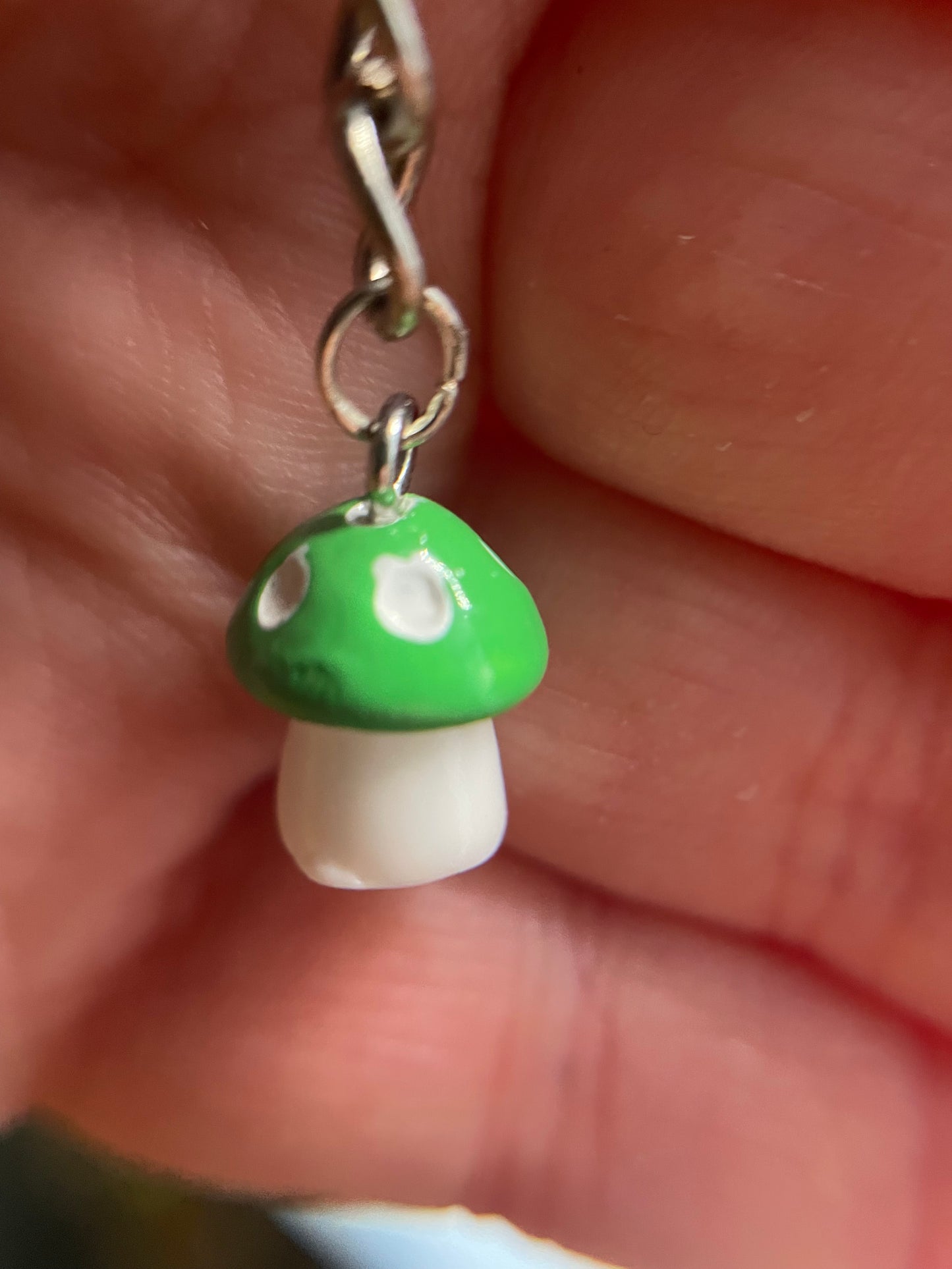 Mini mushroom keychain