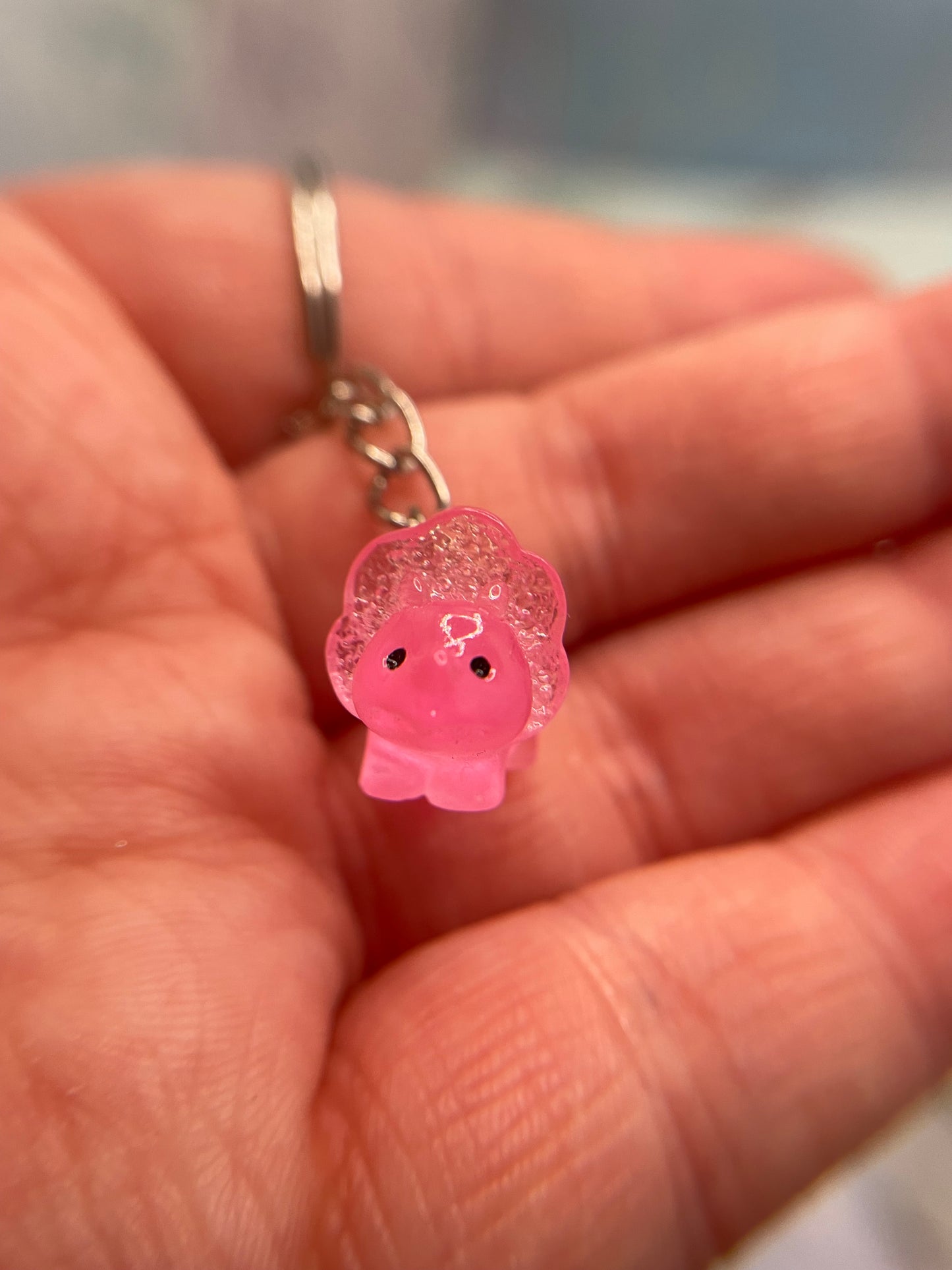 Glow-in-the-Dark Mini Triceratops Keychain