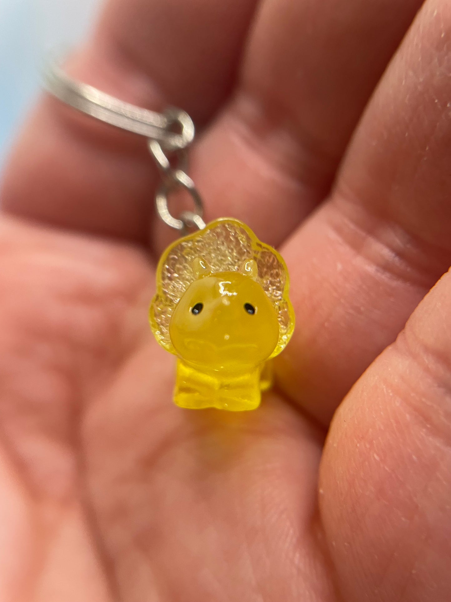 Glow-in-the-Dark Mini Triceratops Keychain