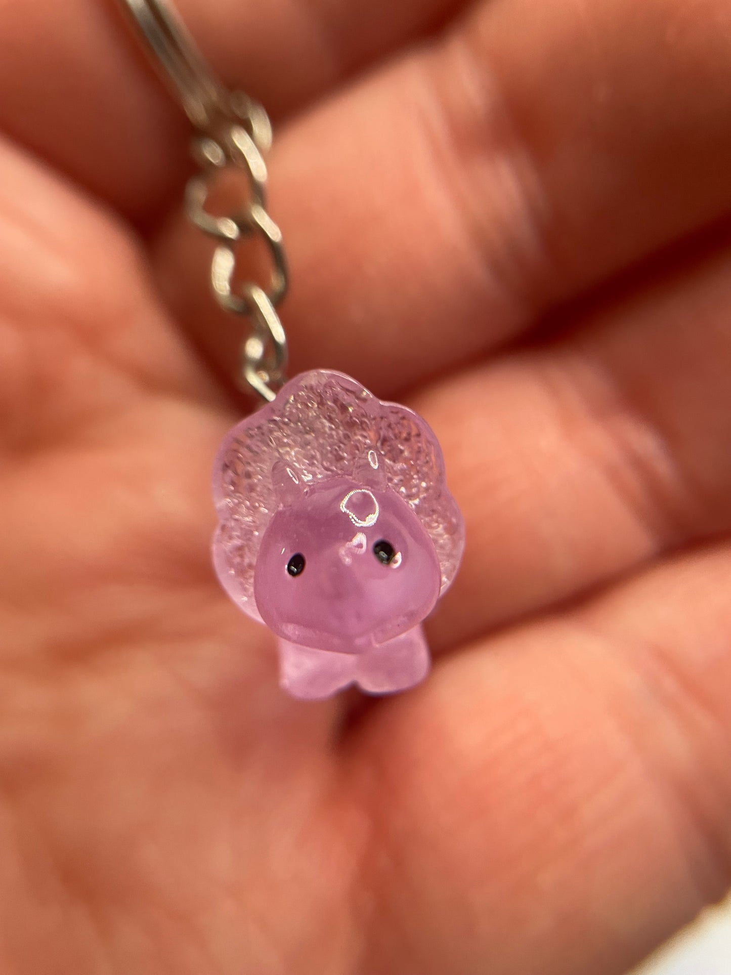 Glow-in-the-Dark Mini Triceratops Keychain