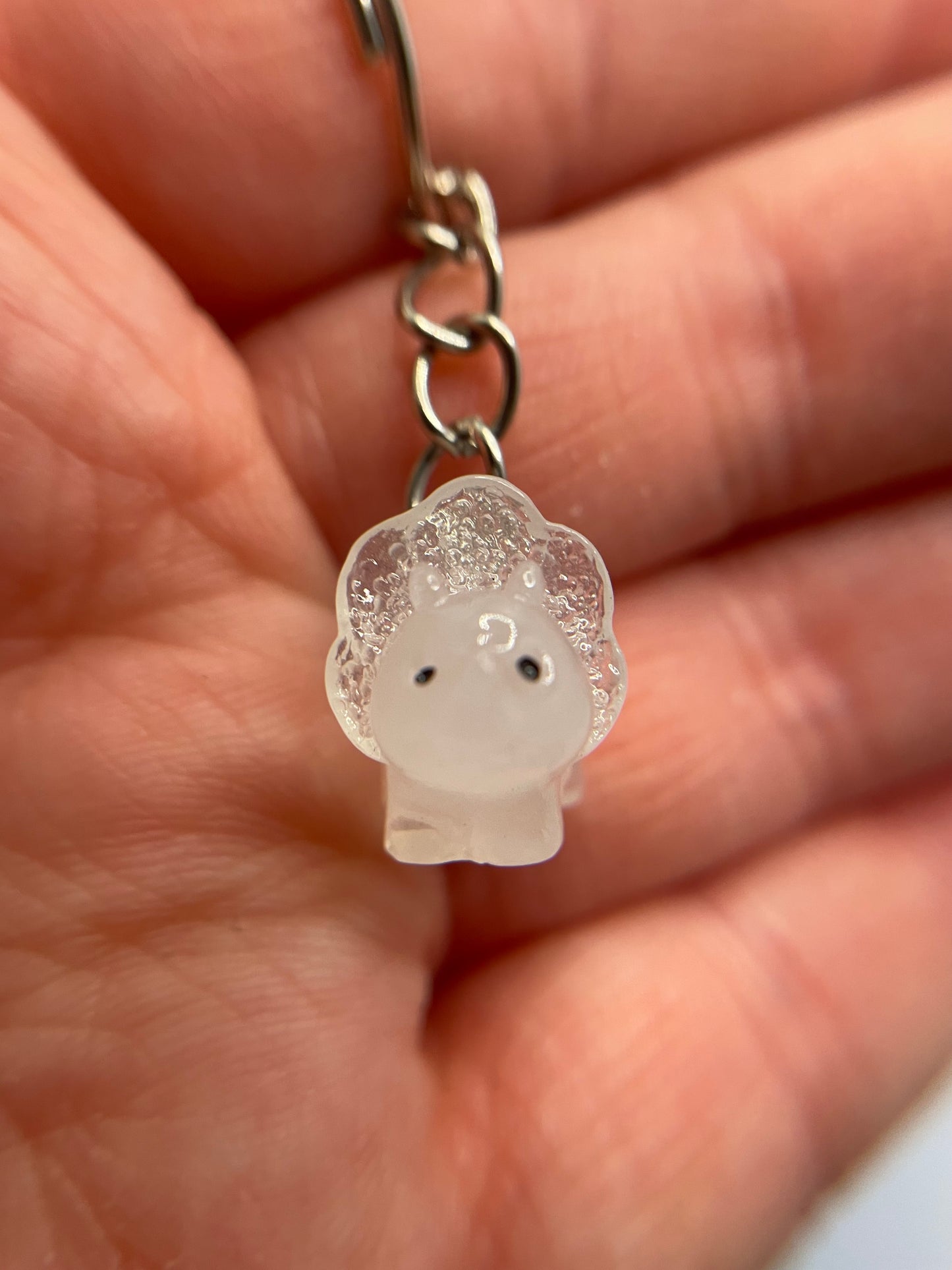 Glow-in-the-Dark Mini Triceratops Keychain