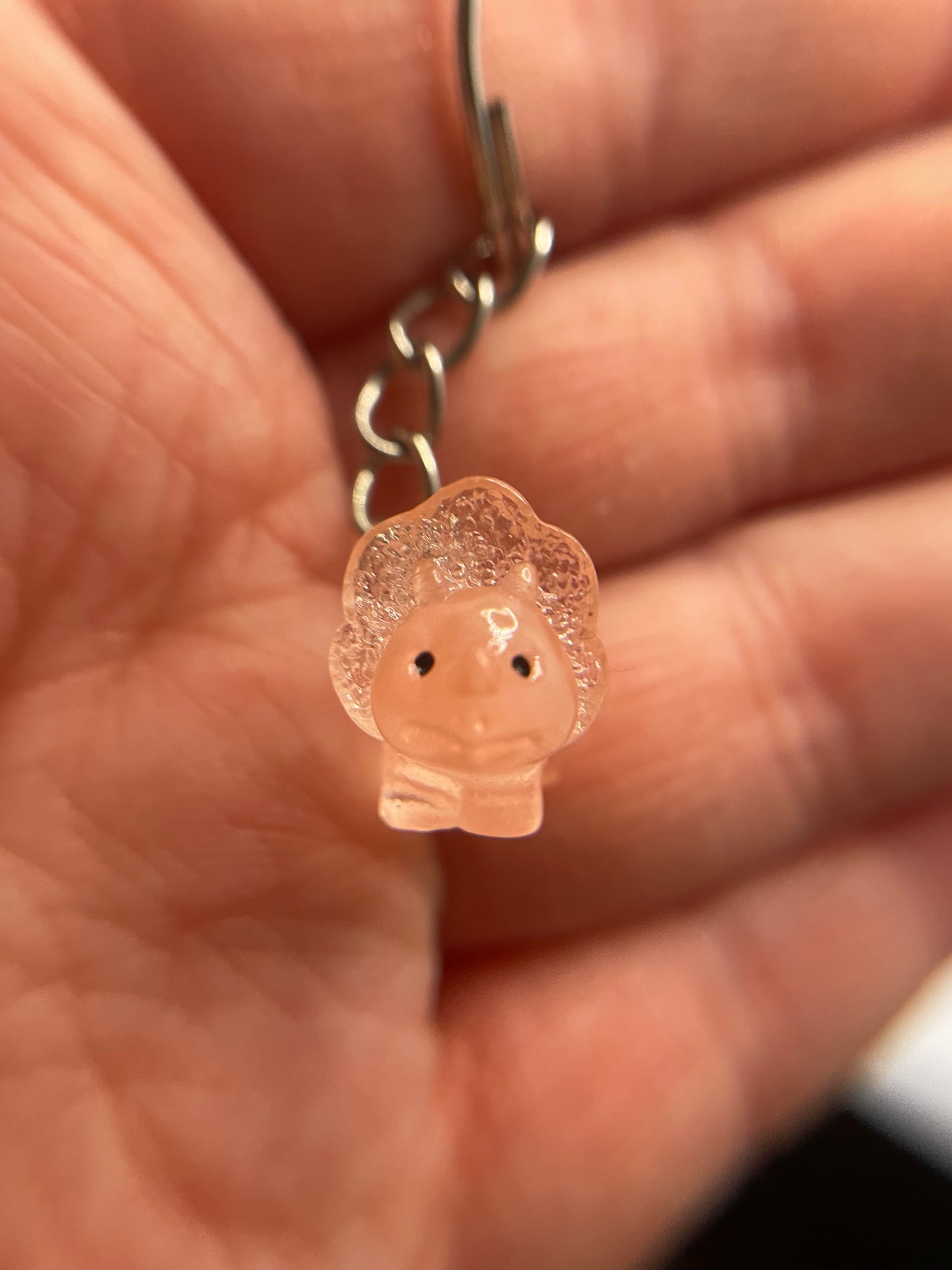 Glow-in-the-Dark Mini Triceratops Keychain