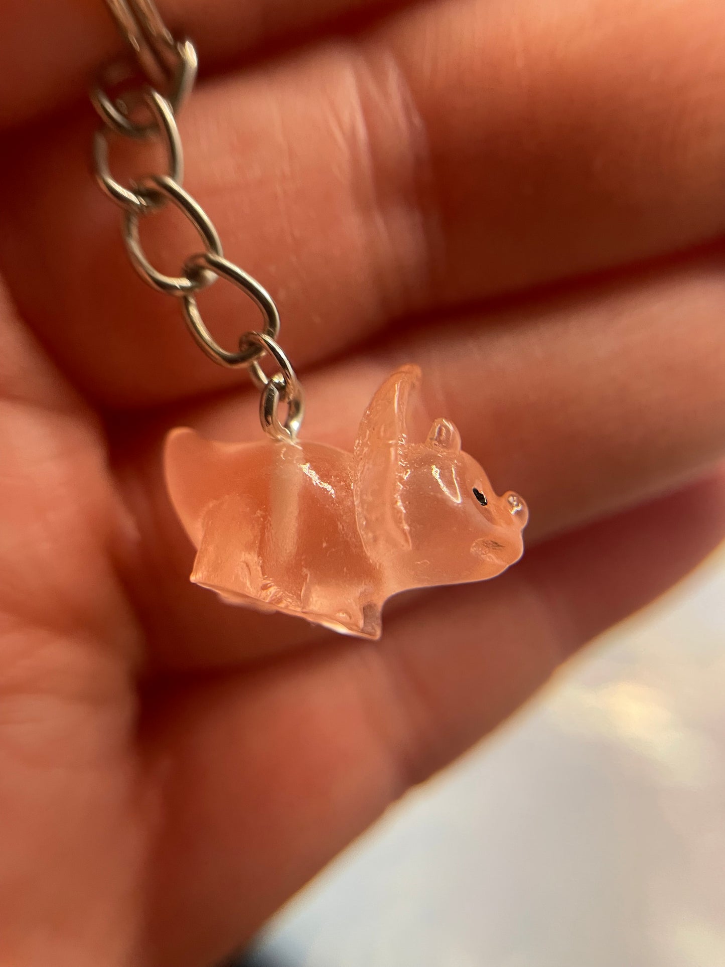 Glow-in-the-Dark Mini Triceratops Keychain