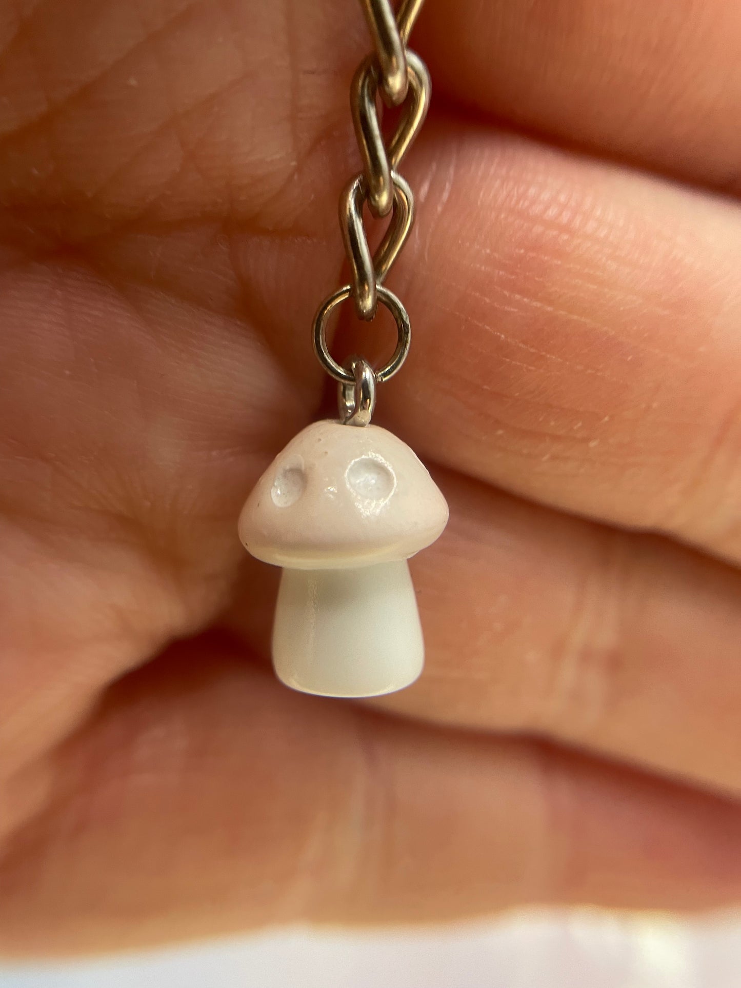 Mini mushroom keychain