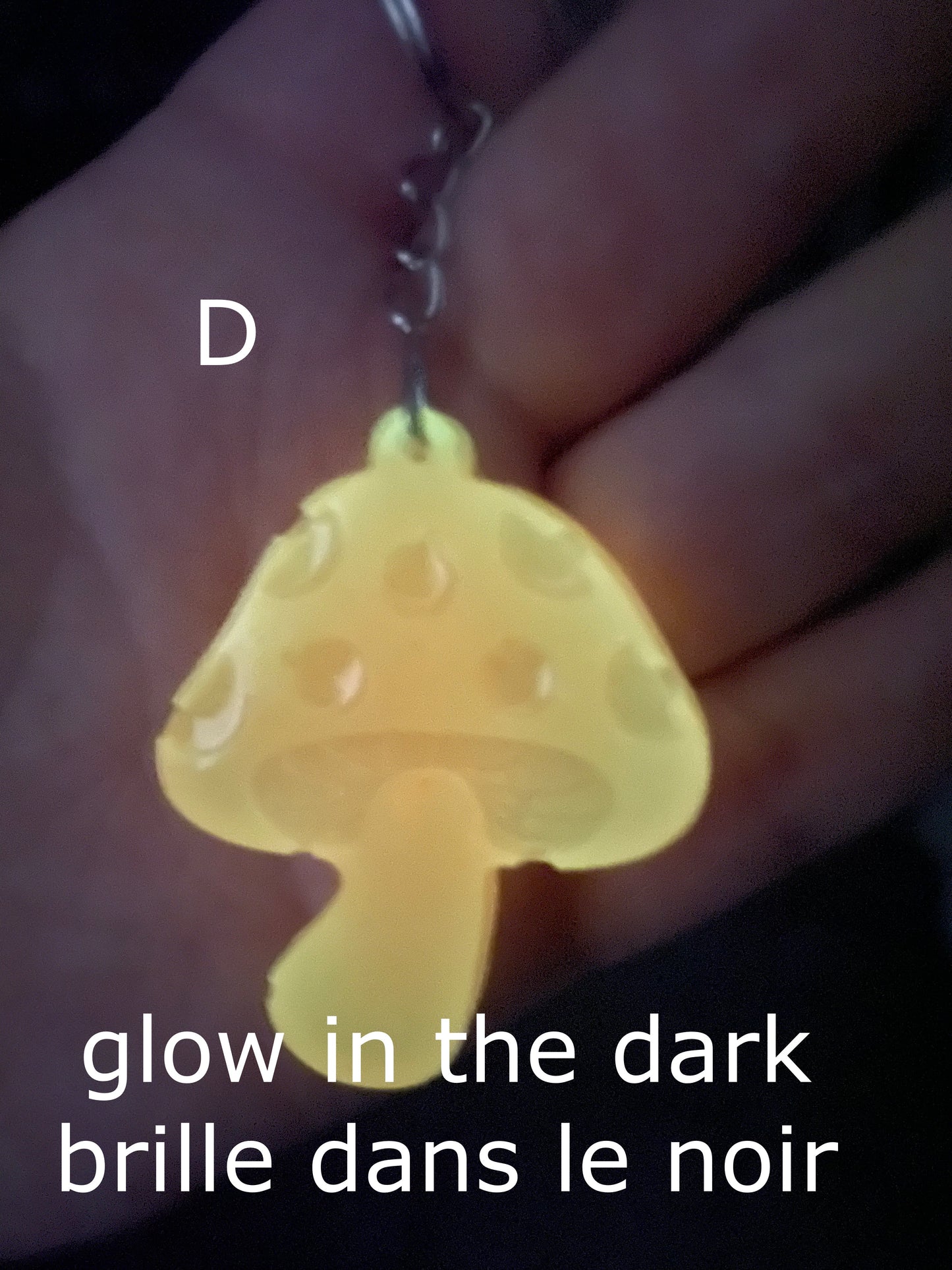 Mushroom Resin Keychain