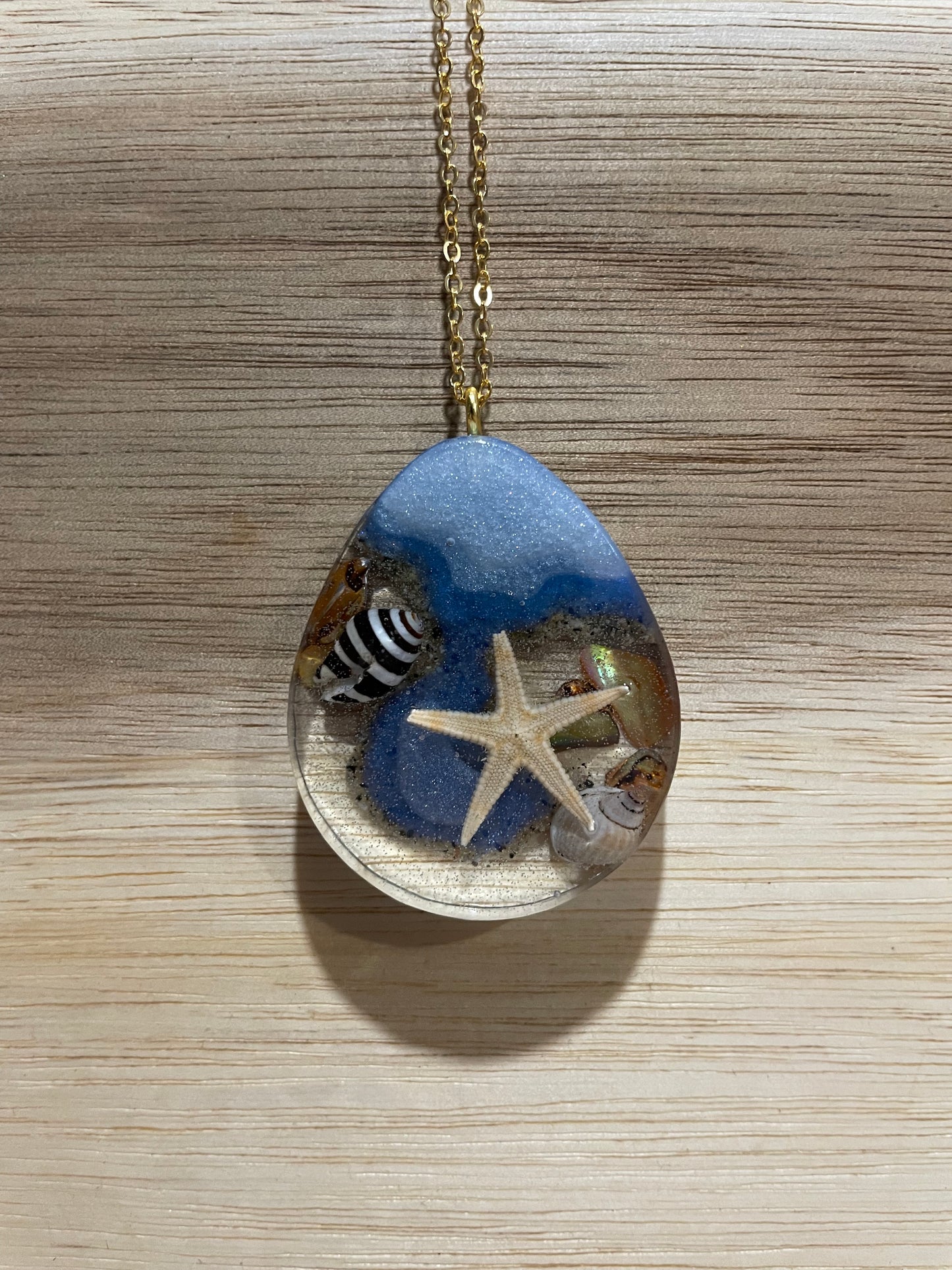 Collier goutte océanique 25'' Sans Nickel