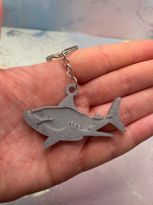 Shark Resin Keychain