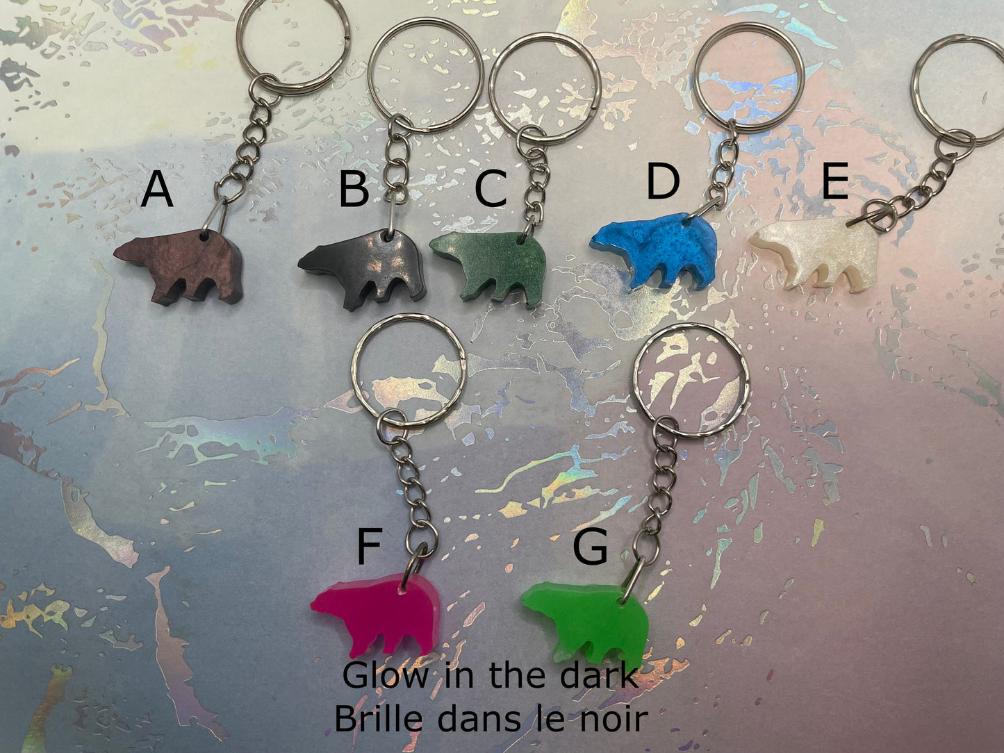 Mini Bear Keychain – Handmade Resin