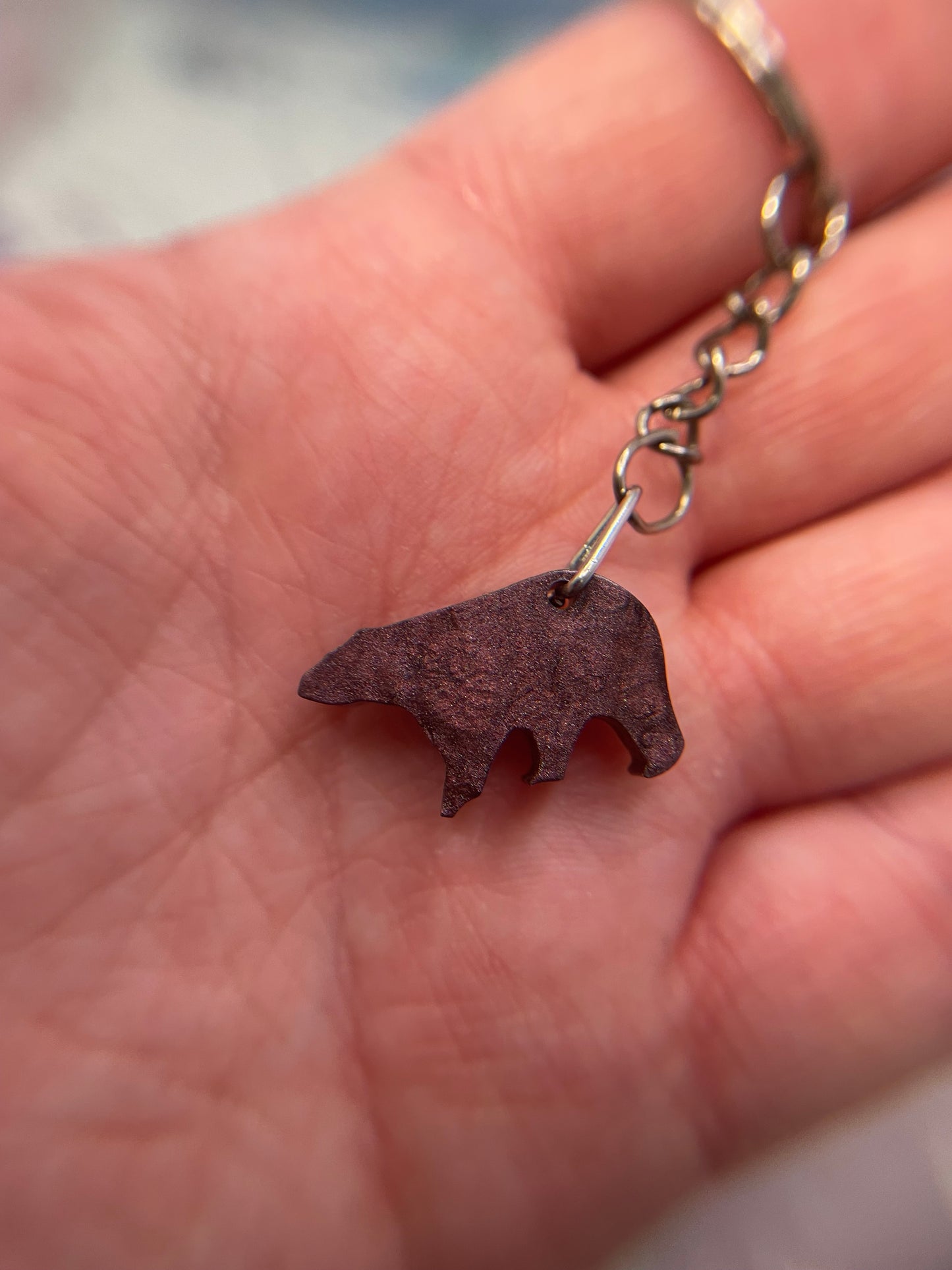 Mini Bear Keychain – Handmade Resin