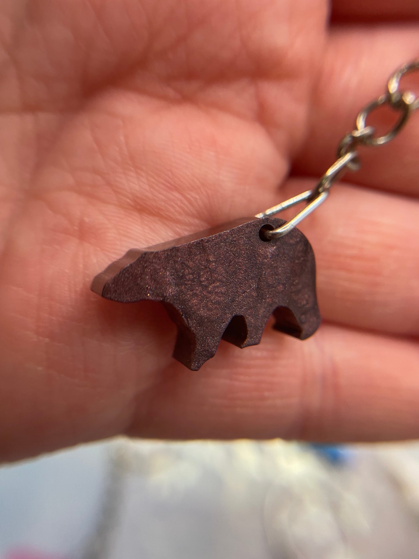Mini Bear Keychain – Handmade Resin