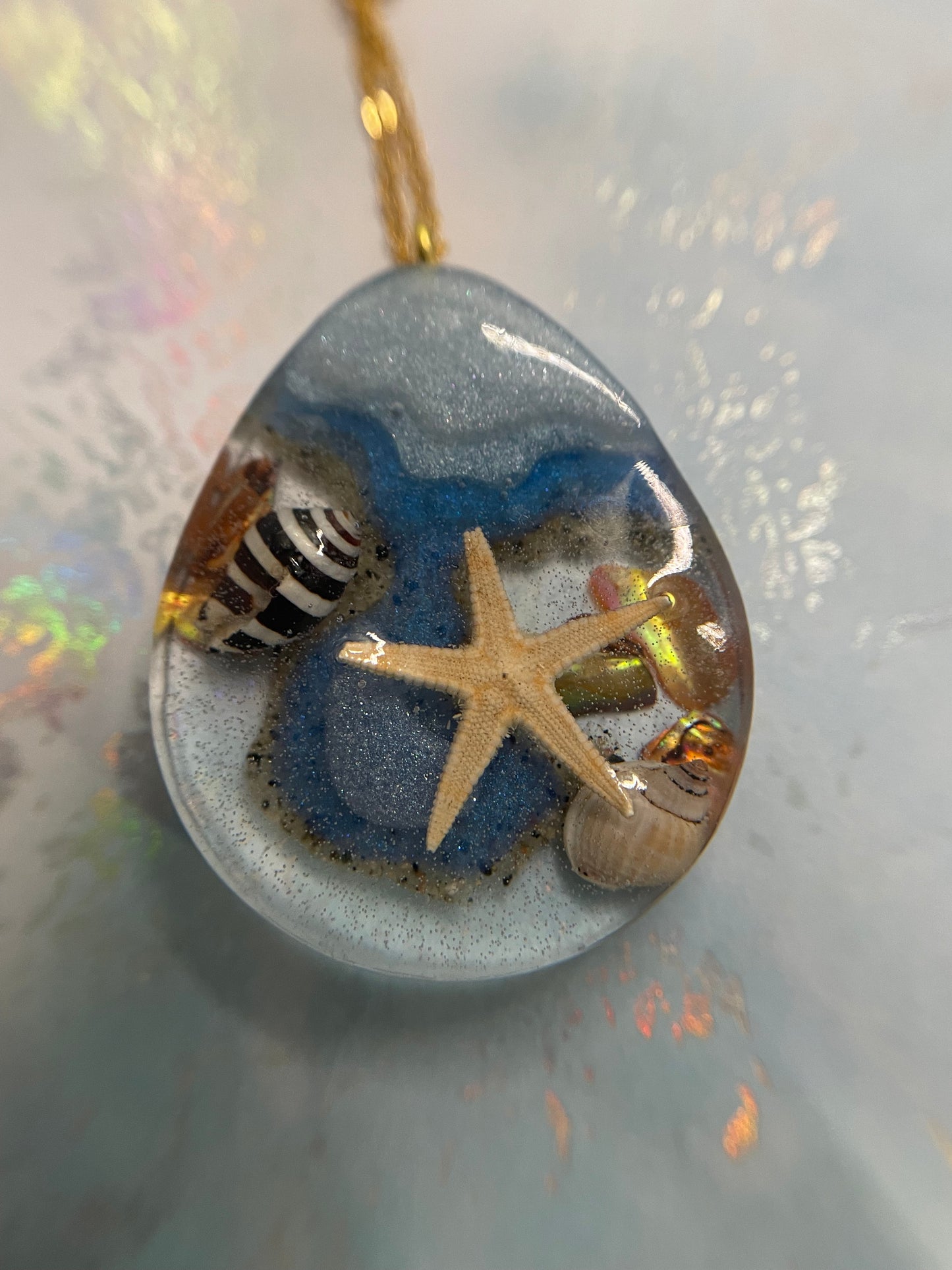 Collier goutte océanique 25'' Sans Nickel