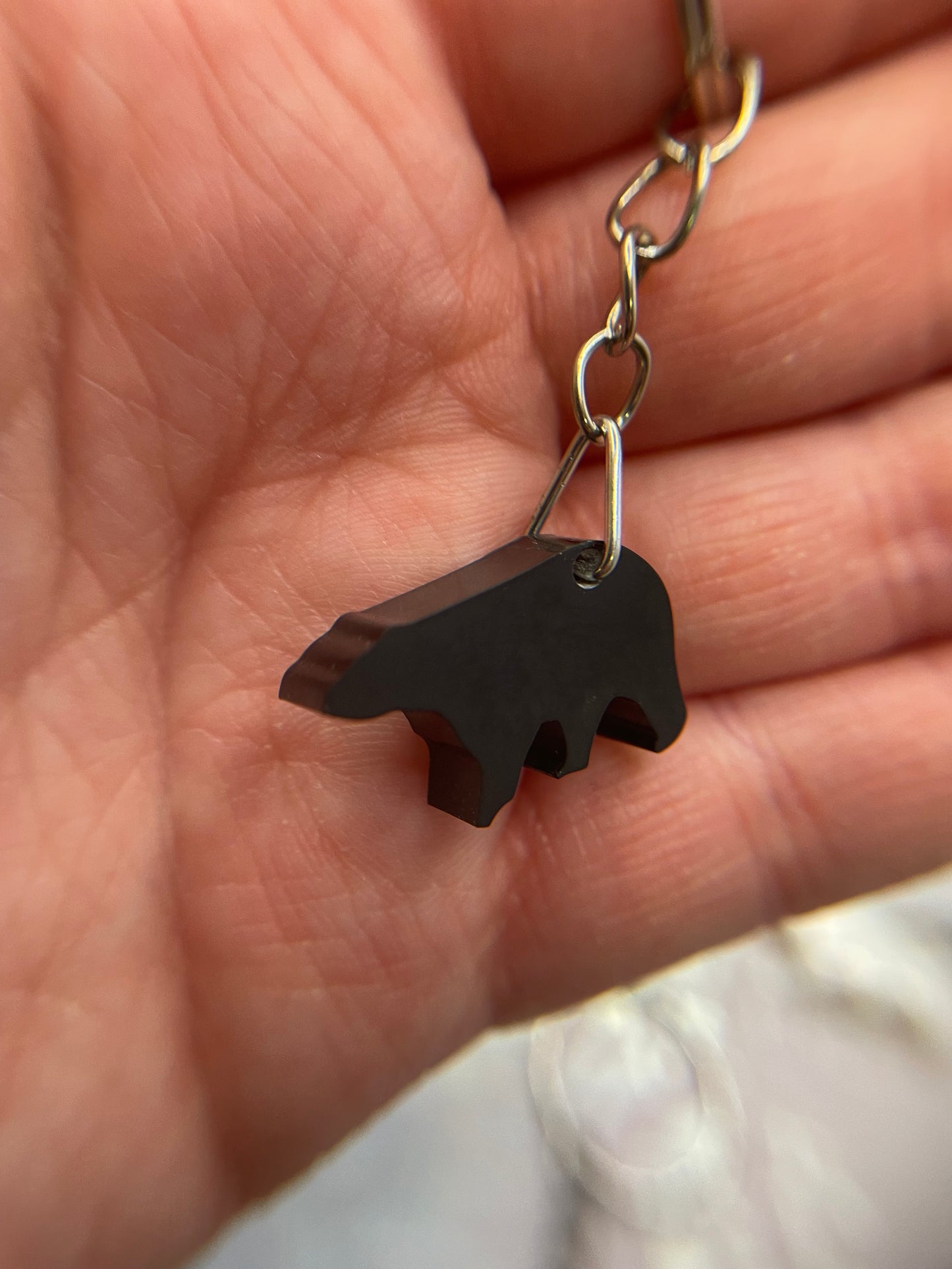 Mini Bear Keychain – Handmade Resin