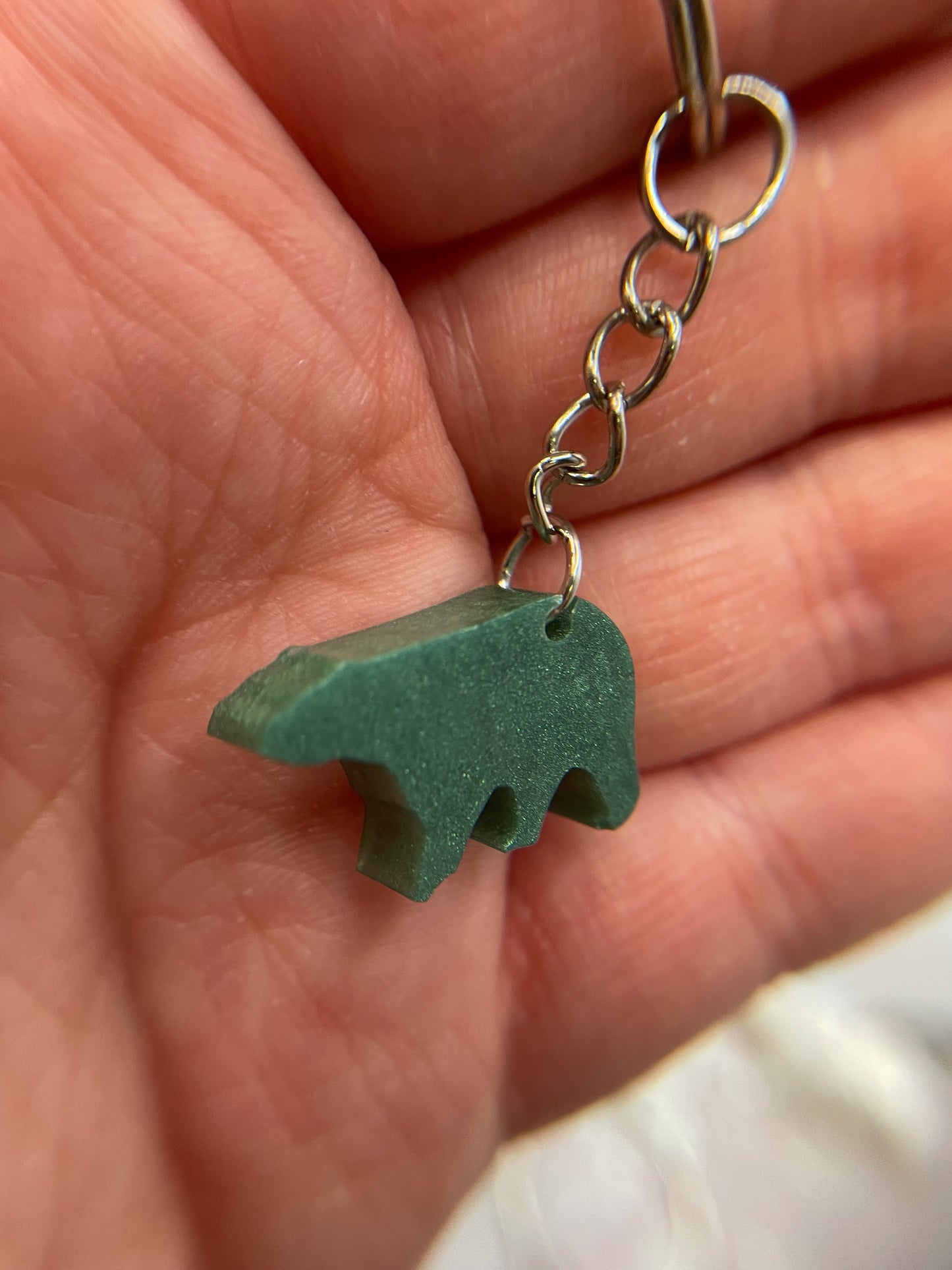 Mini Bear Keychain – Handmade Resin