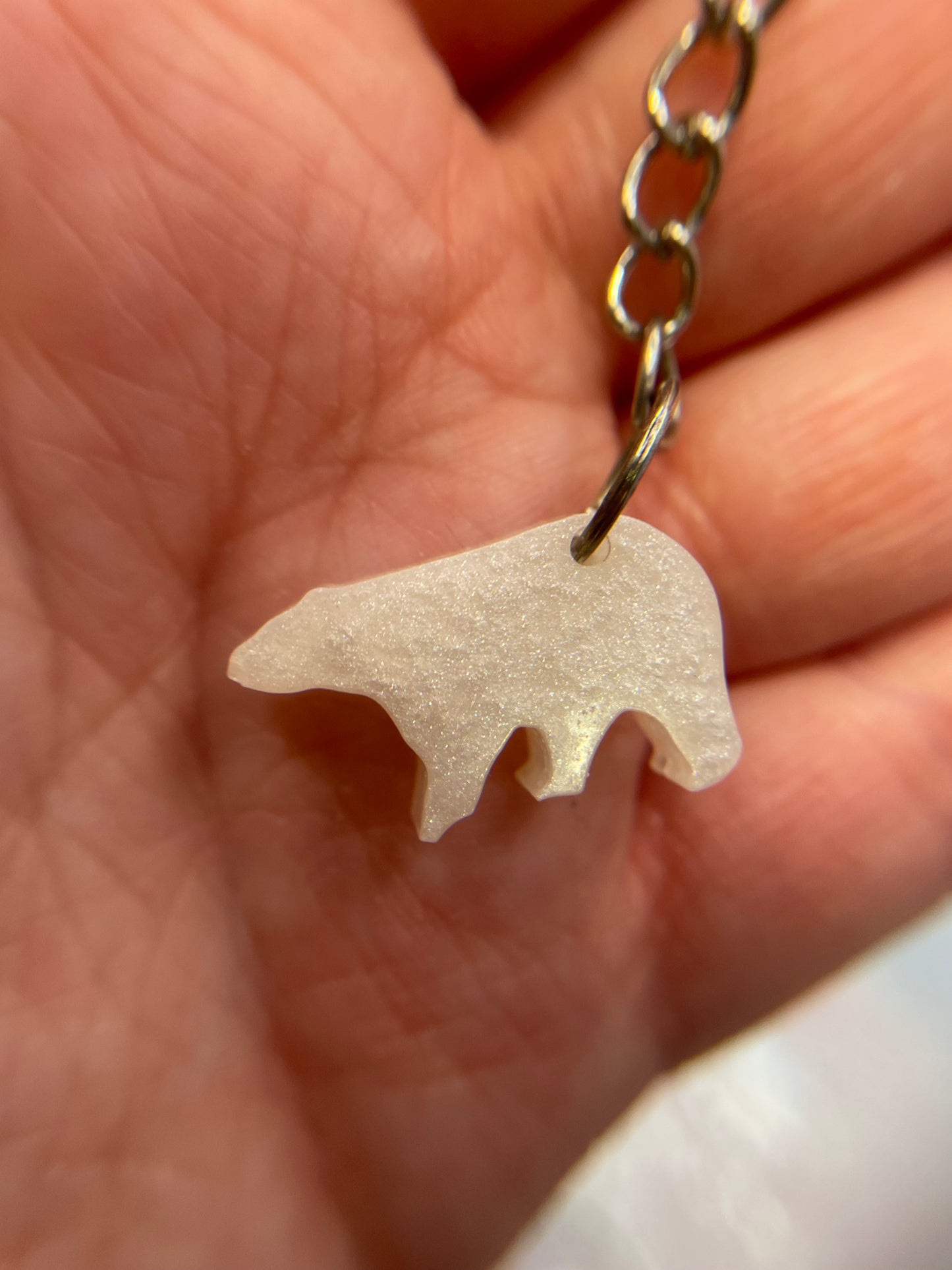 Mini Bear Keychain – Handmade Resin