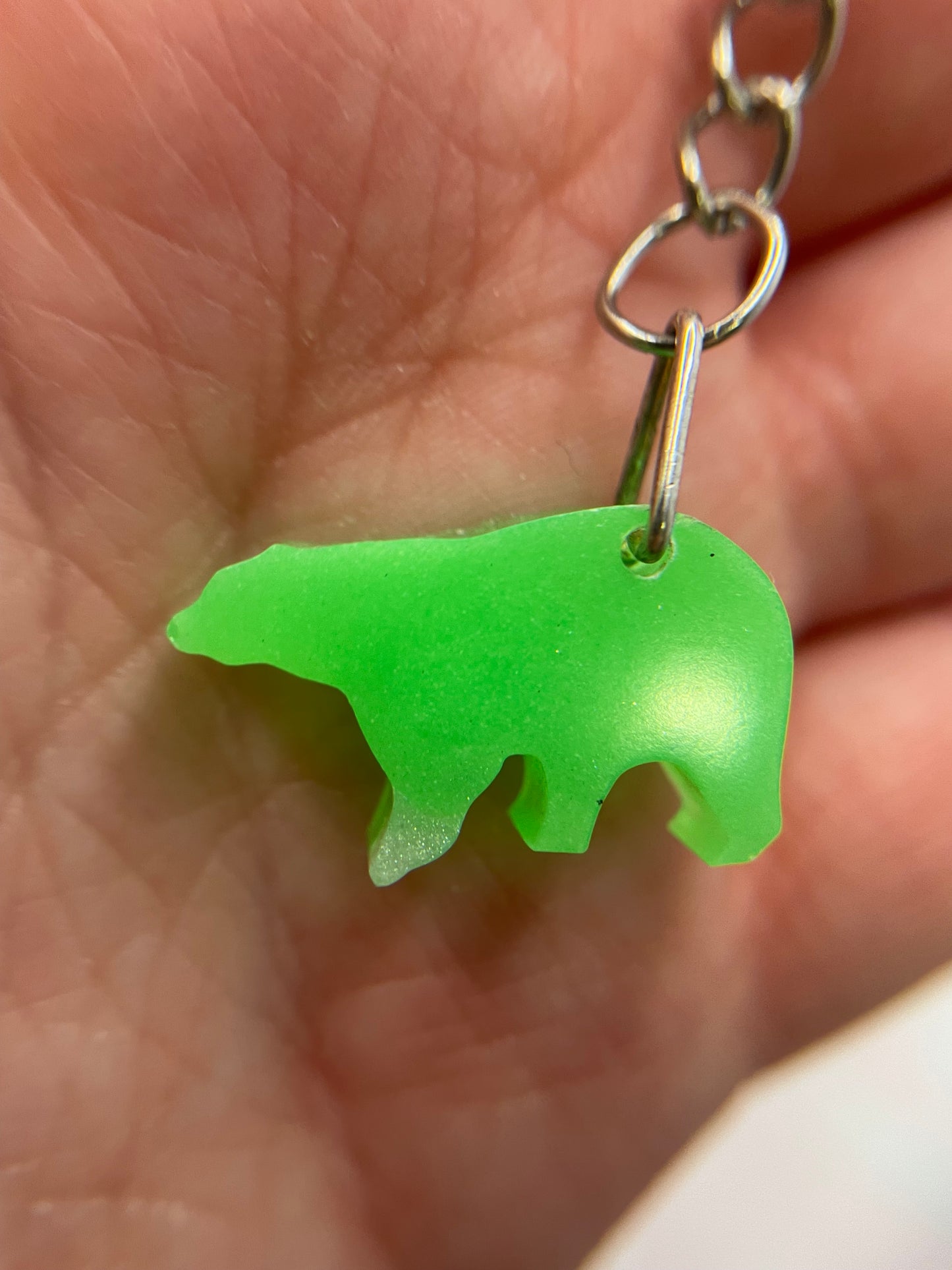 Mini Bear Keychain – Handmade Resin