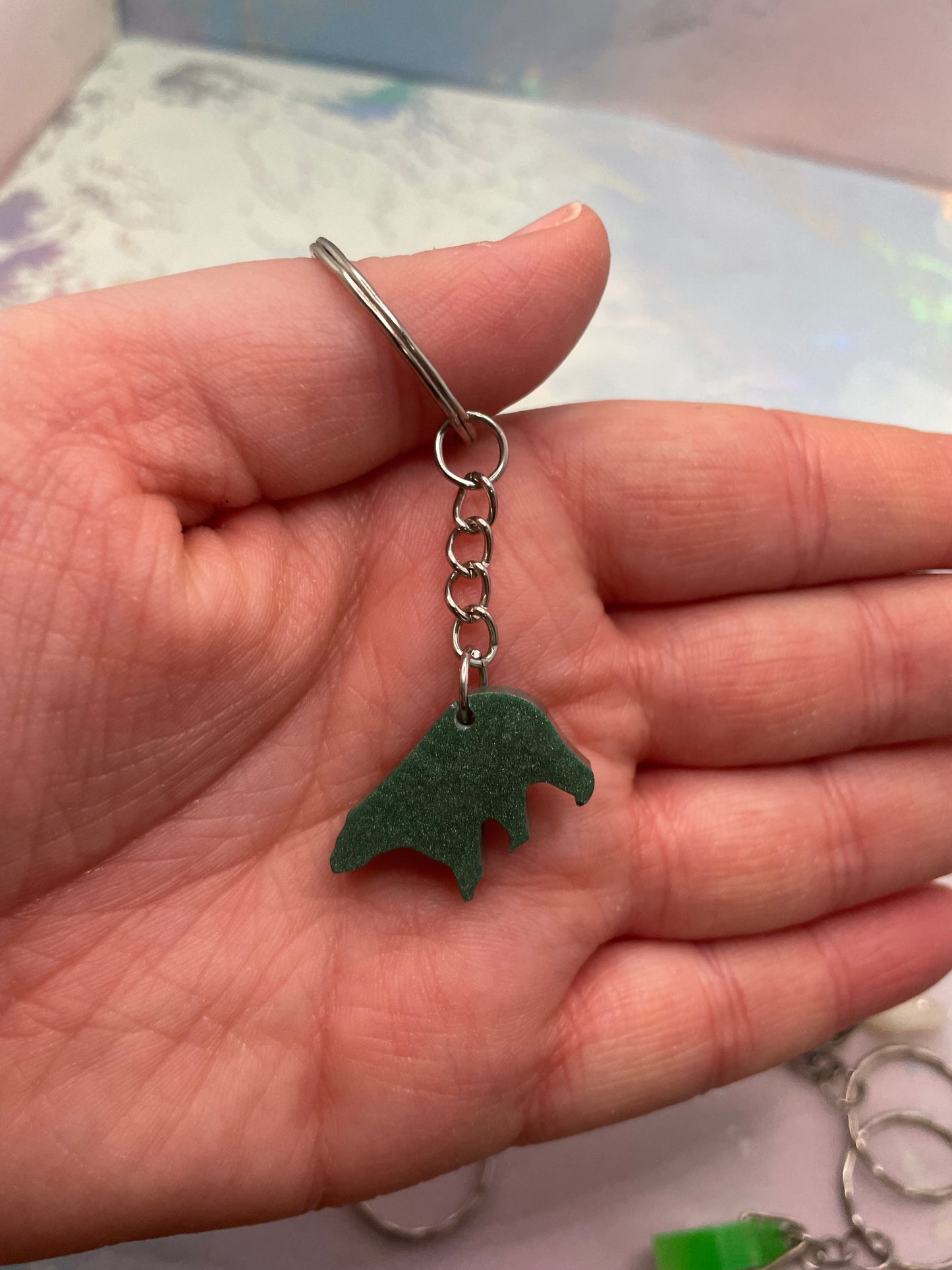 Mini Bear Keychain – Handmade Resin