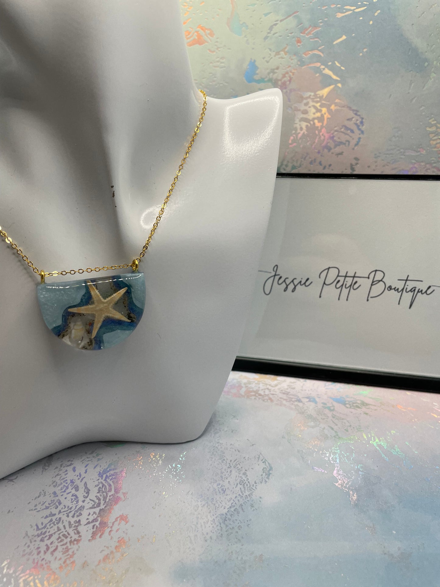 Collier demi-cercle océan - 25 "sans nickel