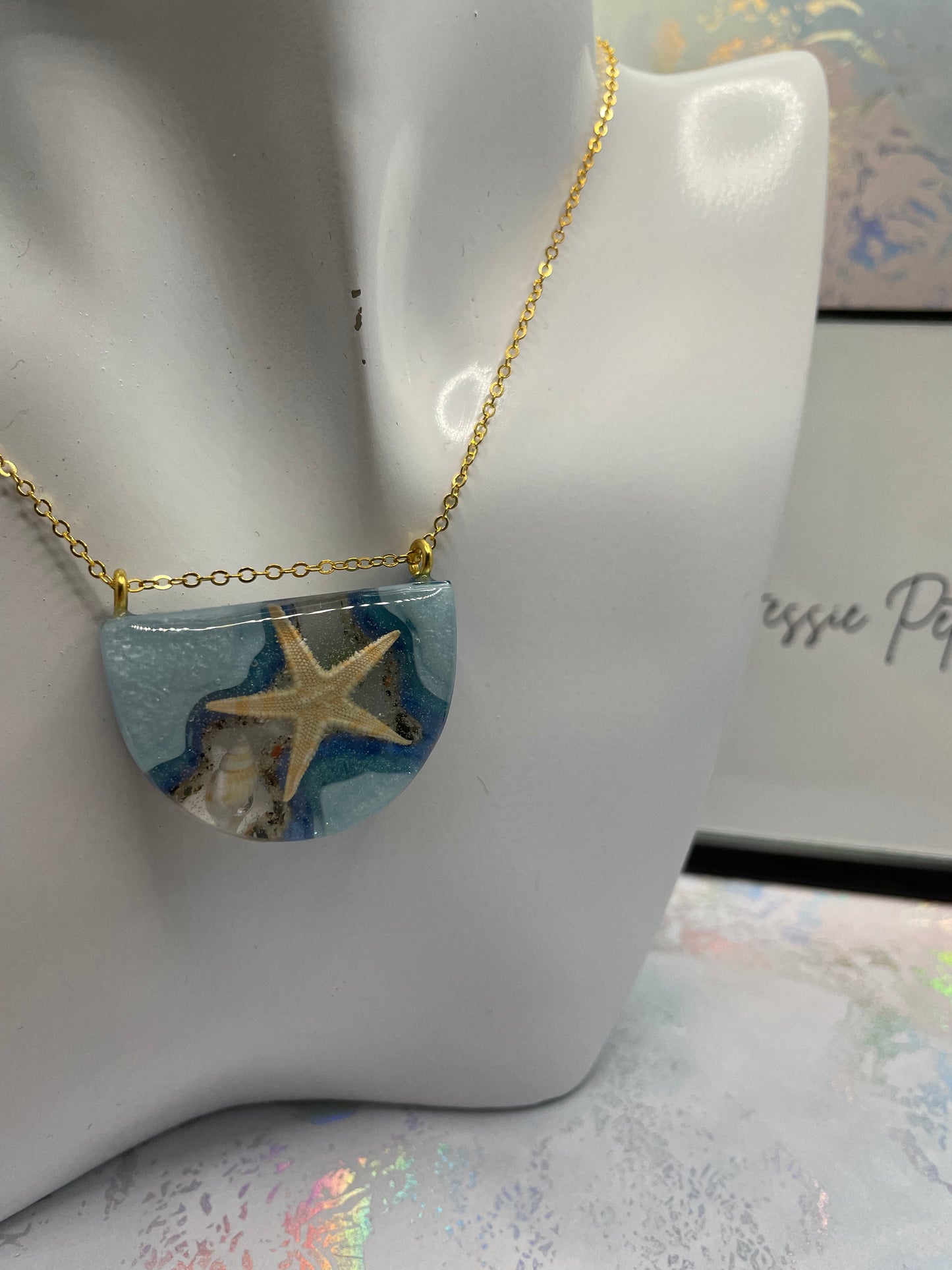 Collier demi-cercle océan - 25 "sans nickel