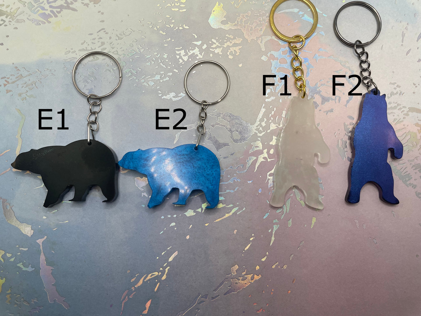 Bear Resin Keychain – Handmade