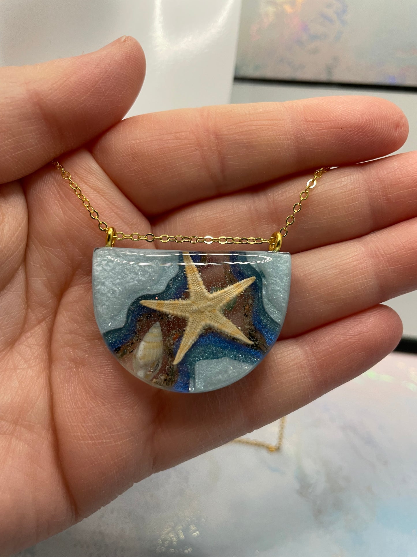 Collier demi-cercle océan - 25 "sans nickel