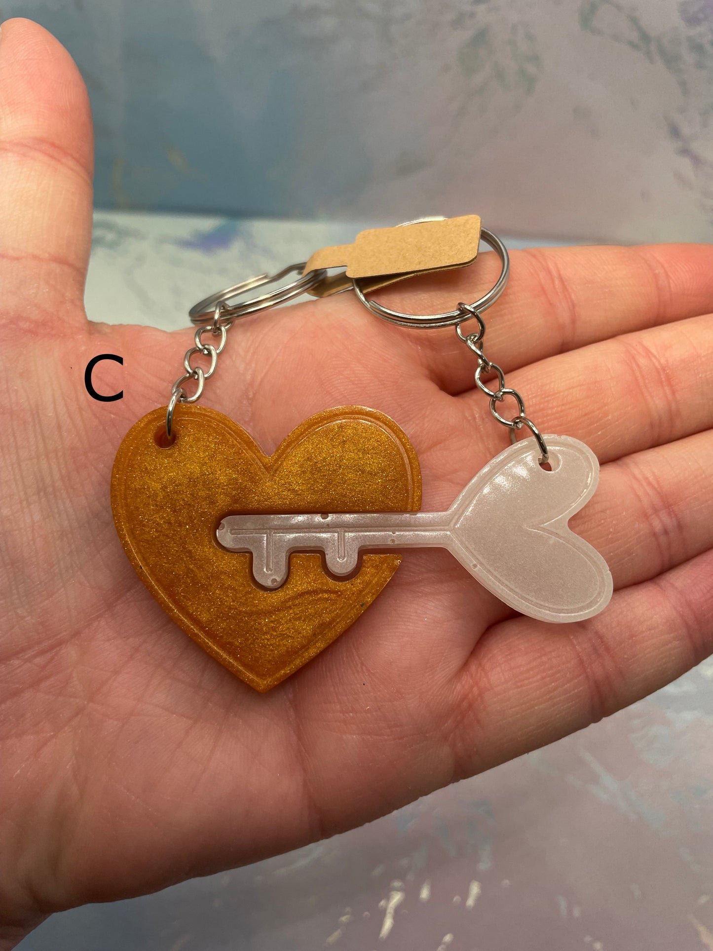 Heart & Key Matching Keychain