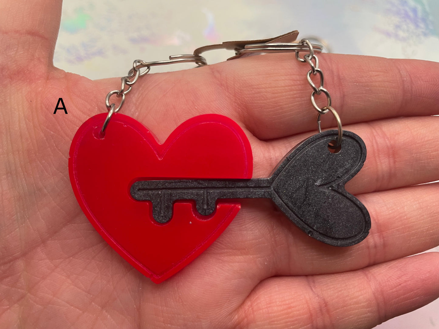 Heart & Key Matching Keychain