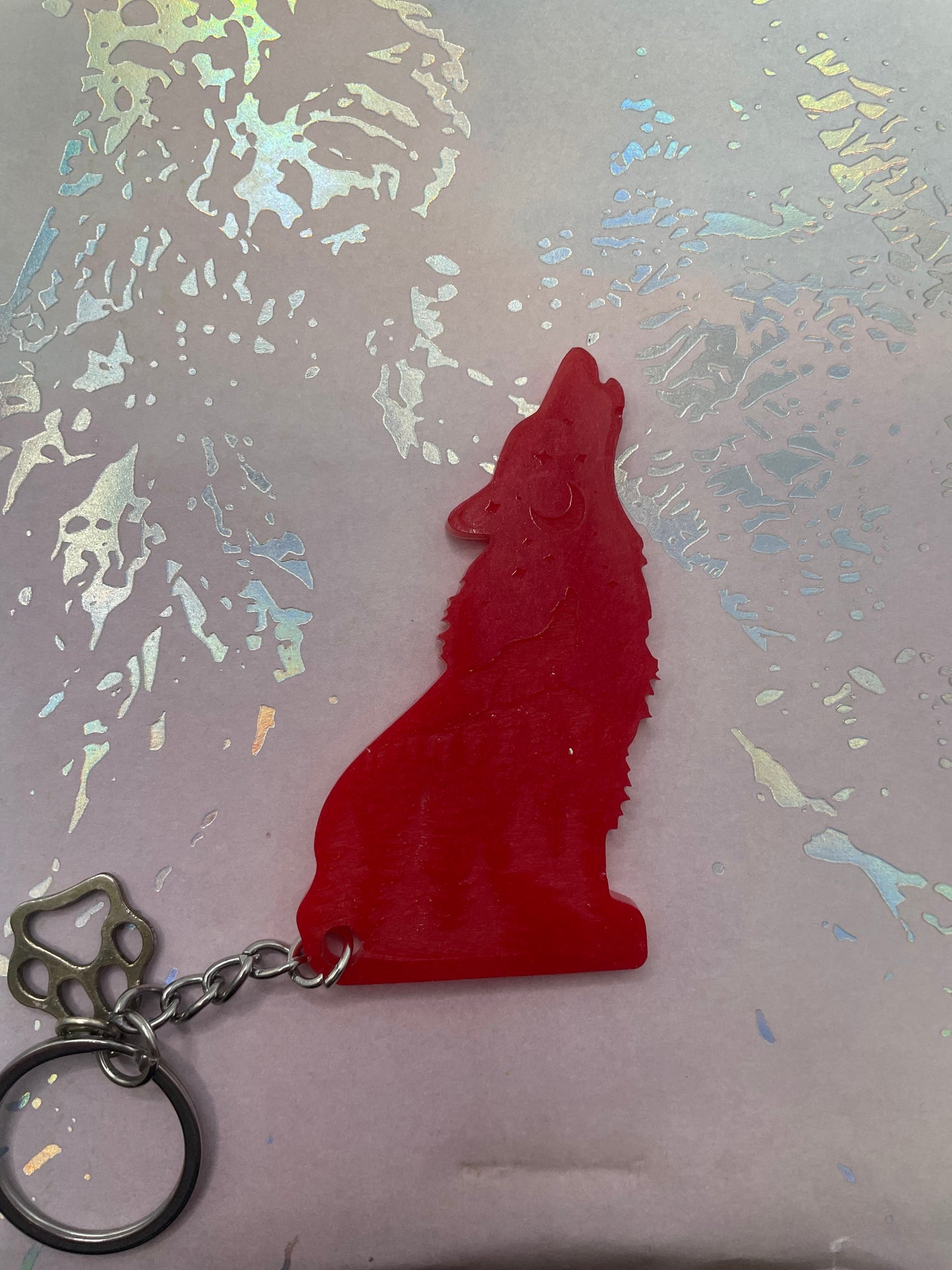 Detailed Wolf Keychain