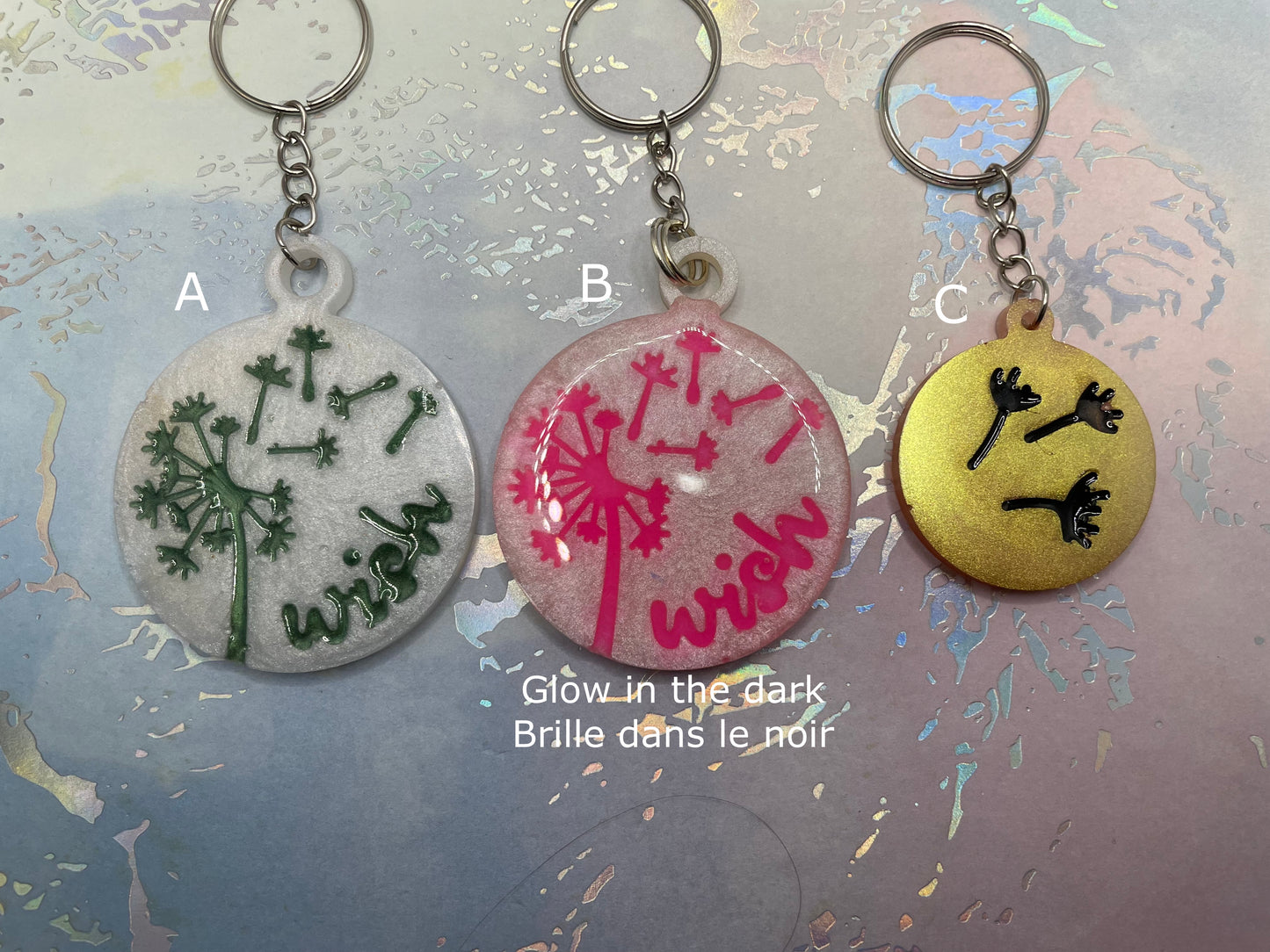 Dandelion keychain