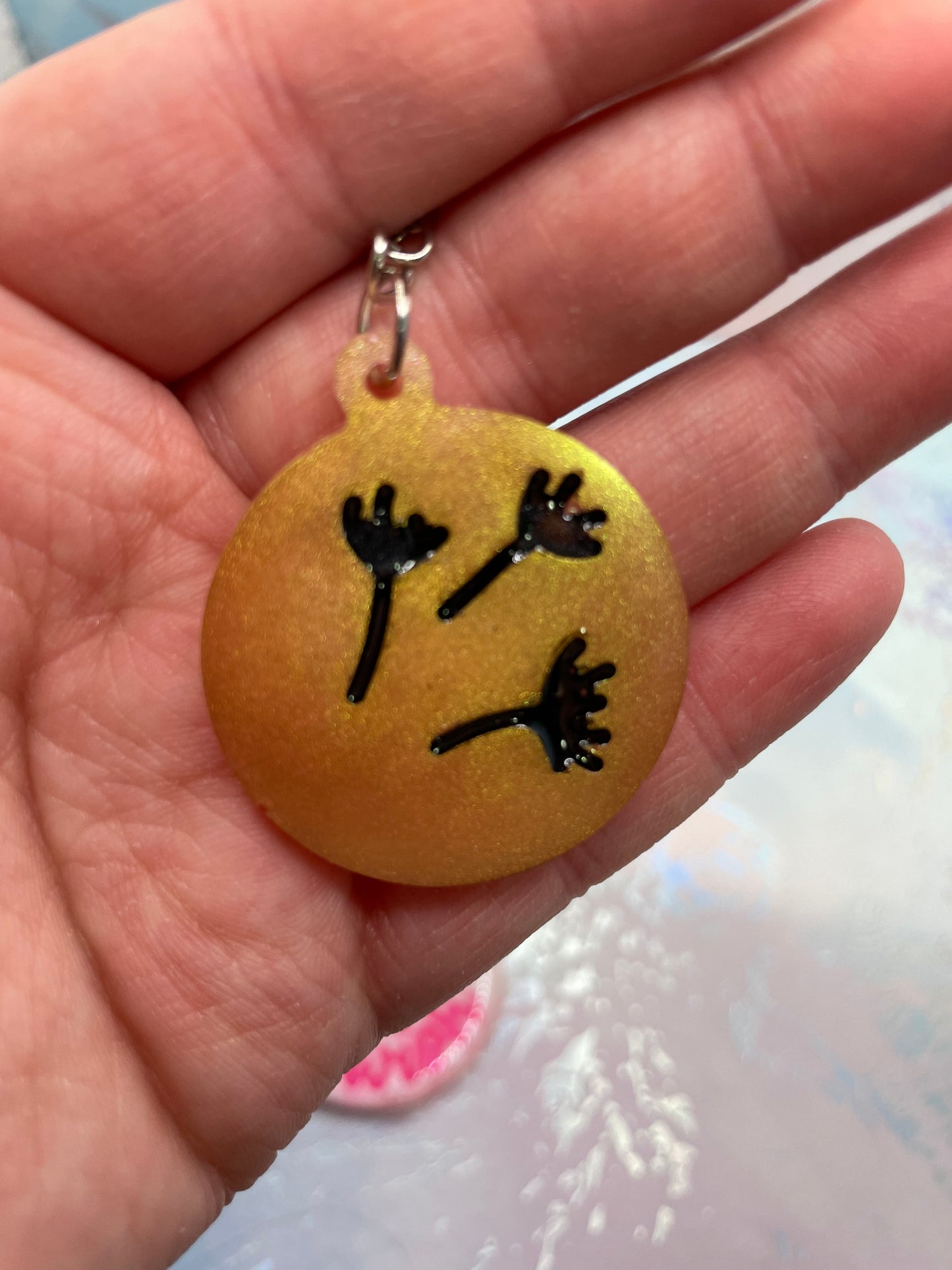 Dandelion keychain